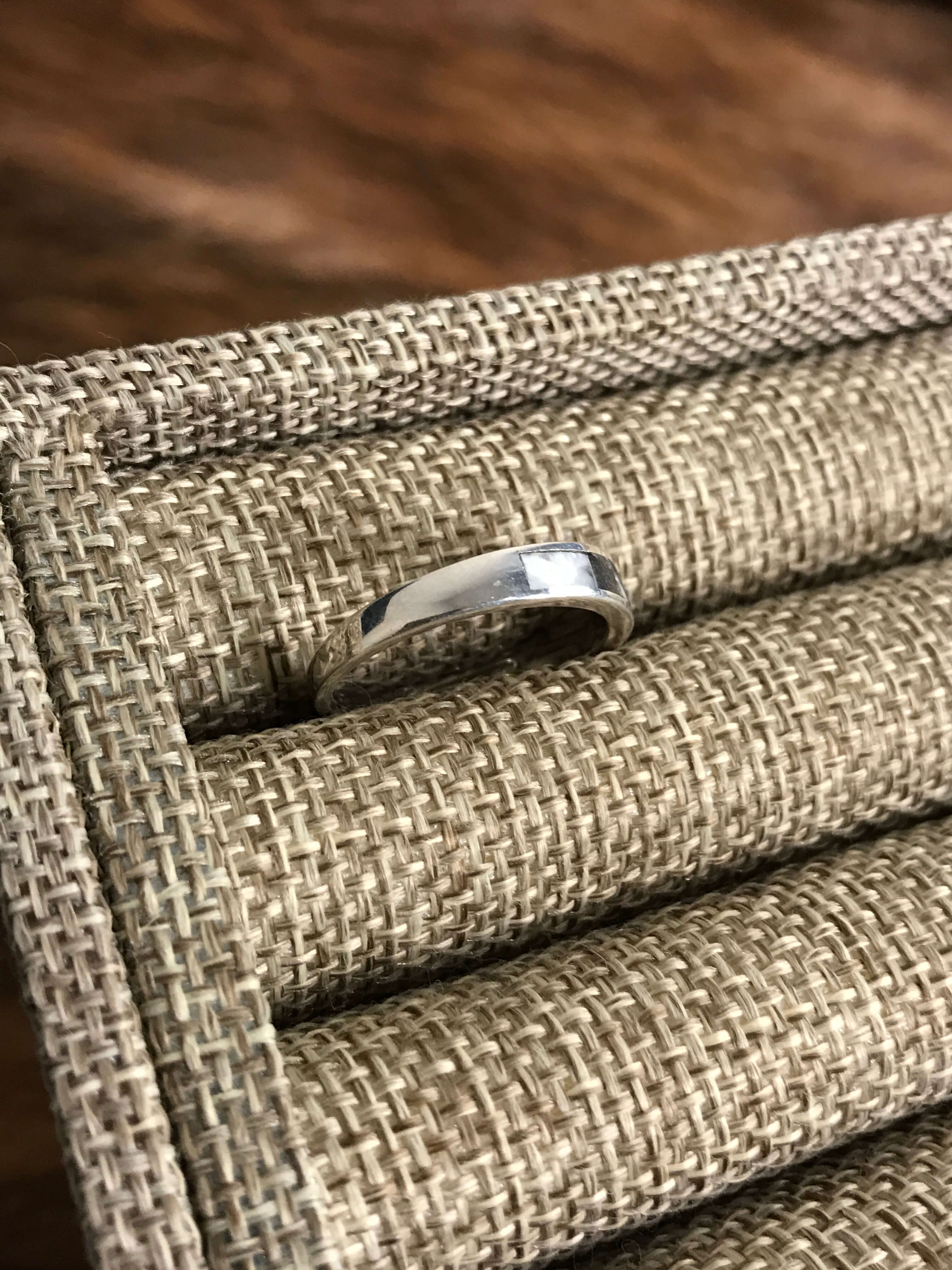 The Inlay Collection Grande White Buffalo Band-Rings-Calli Co., Turquoise and Silver Jewelry, Native American Handmade, Zuni Tribe, Navajo Tribe, Brock Texas