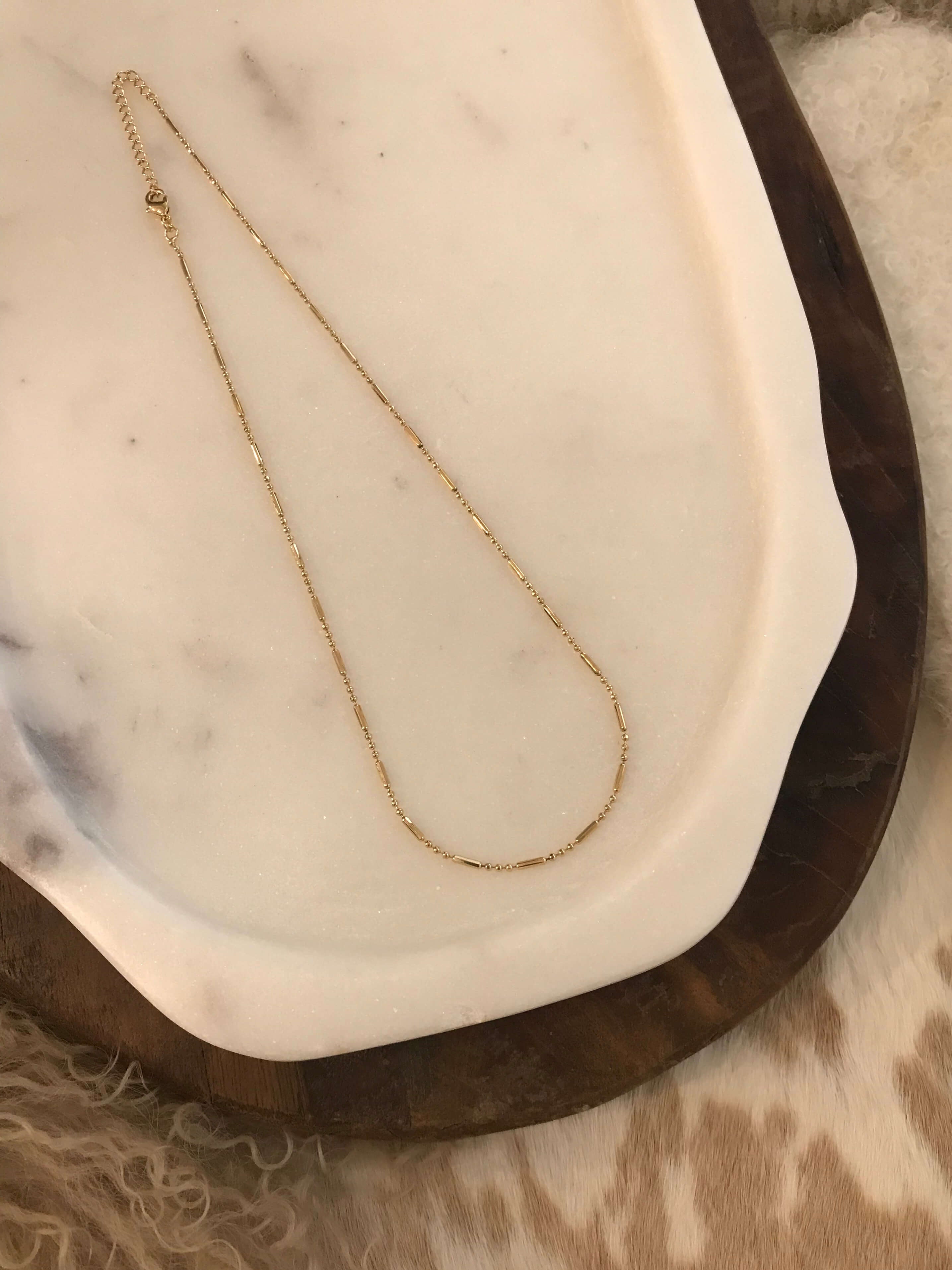 The Gold-Filled Dash Chain-Necklaces-Calli Co., Turquoise and Silver Jewelry, Native American Handmade, Zuni Tribe, Navajo Tribe, Brock Texas