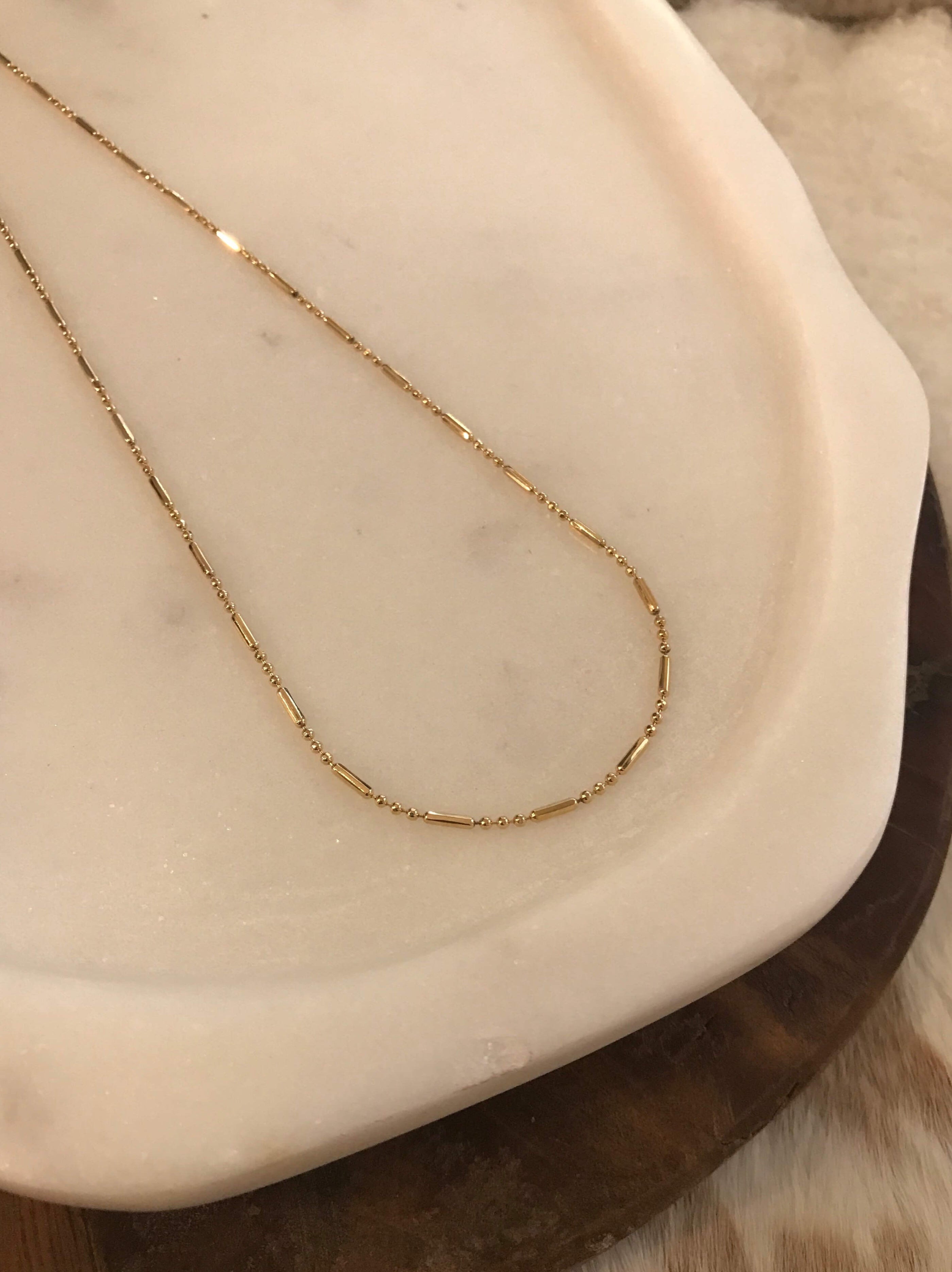 The Gold-Filled Dash Chain-Necklaces-Calli Co., Turquoise and Silver Jewelry, Native American Handmade, Zuni Tribe, Navajo Tribe, Brock Texas