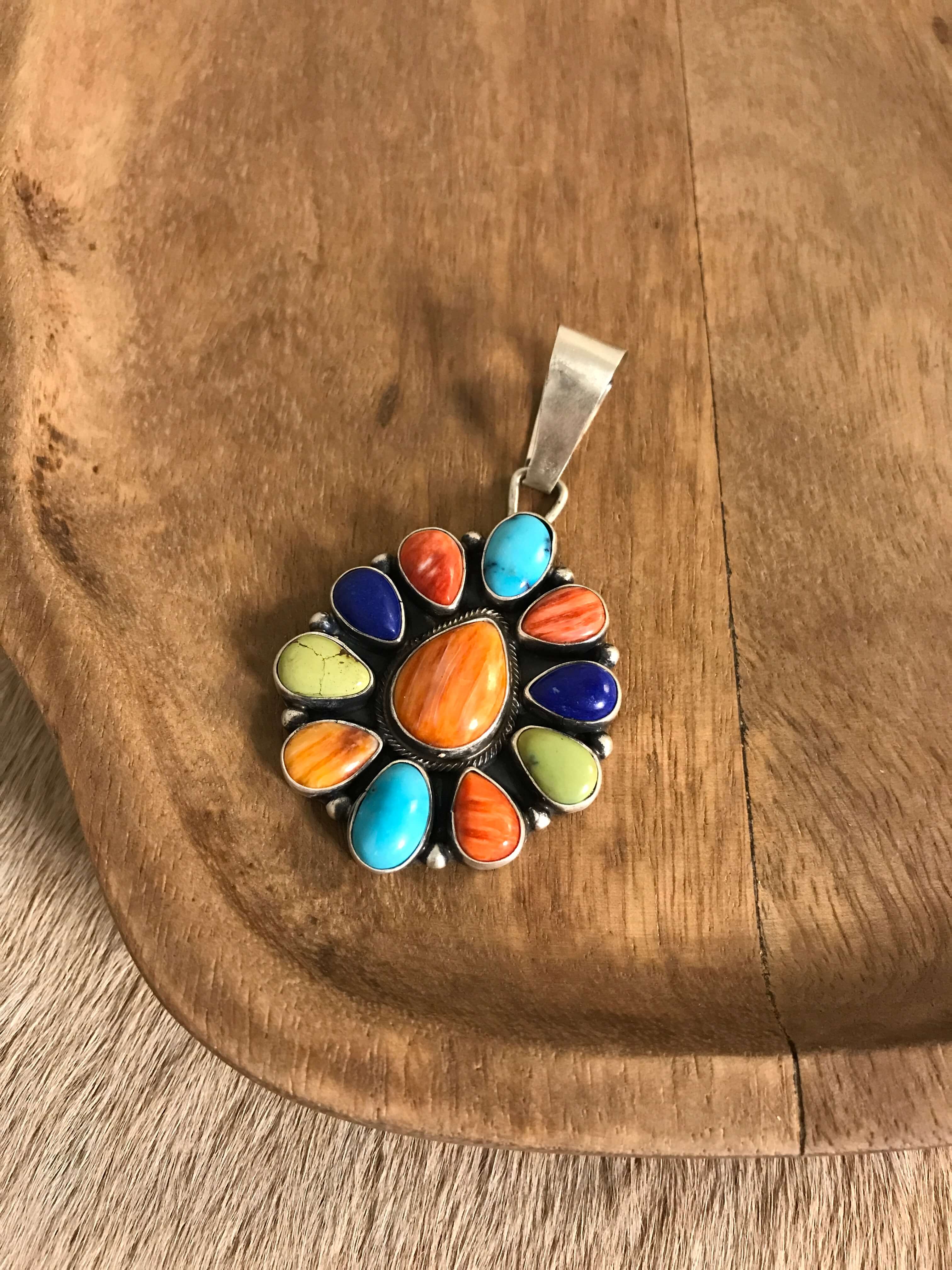 The Apollo Pendant, 1-Pendants-Calli Co., Turquoise and Silver Jewelry, Native American Handmade, Zuni Tribe, Navajo Tribe, Brock Texas