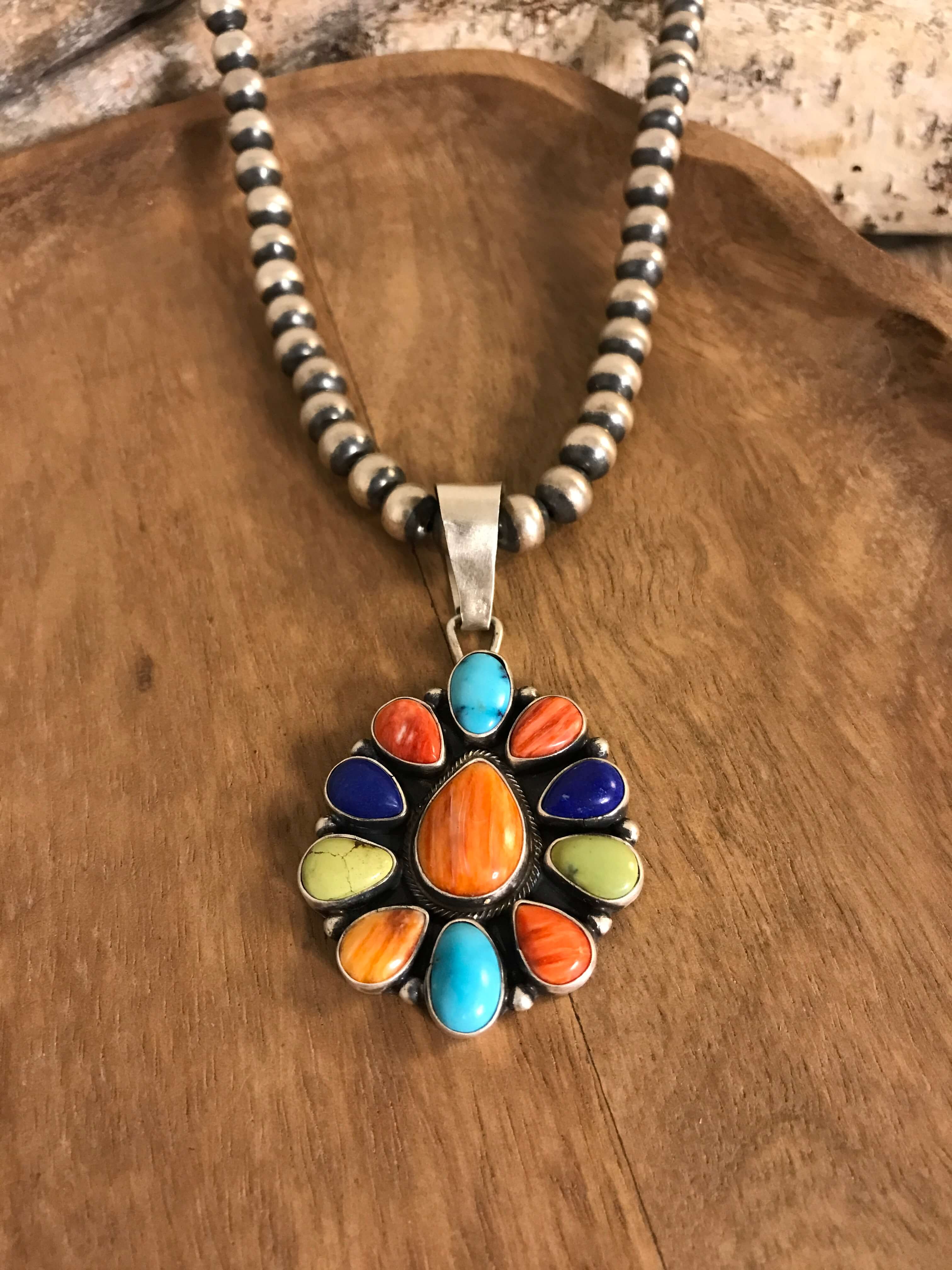 The Apollo Pendant, 1-Pendants-Calli Co., Turquoise and Silver Jewelry, Native American Handmade, Zuni Tribe, Navajo Tribe, Brock Texas