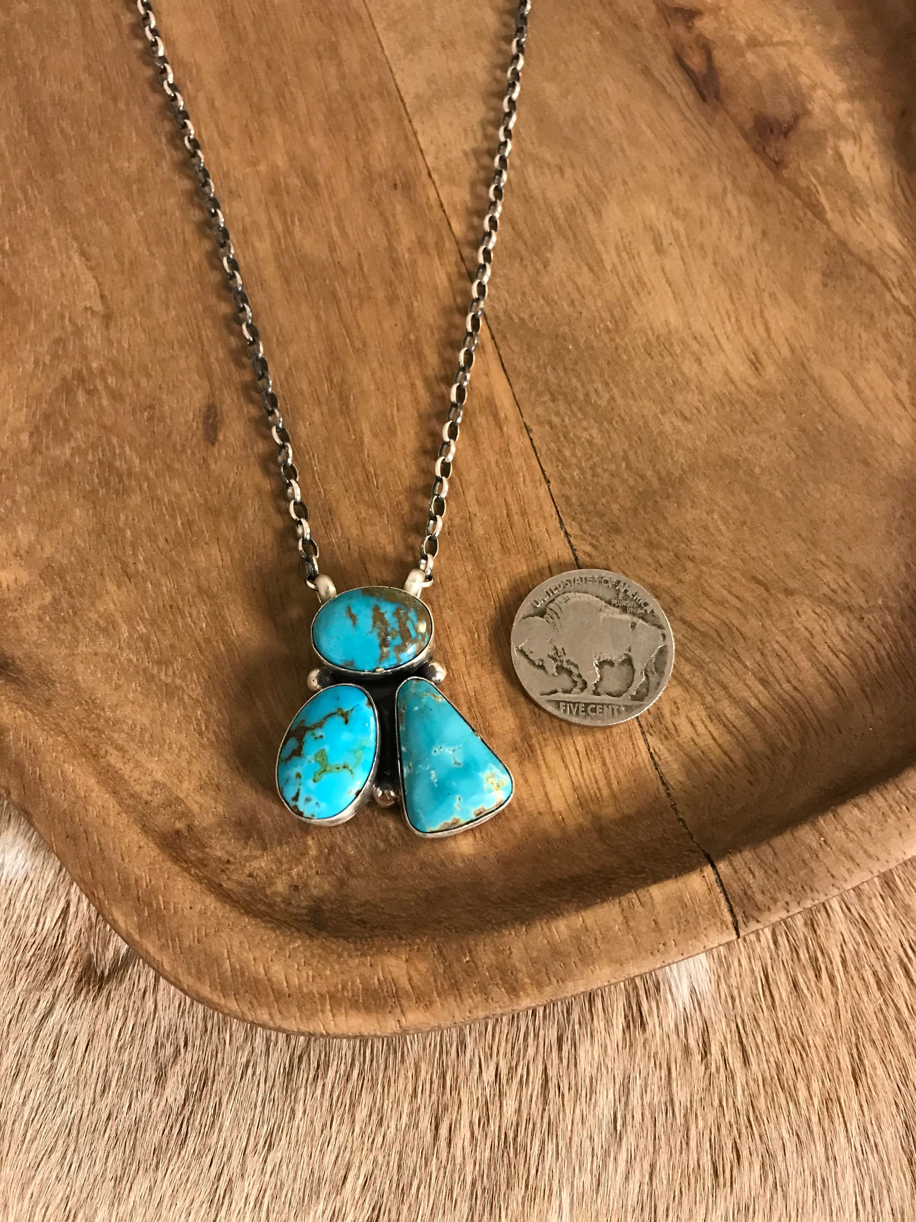 The Tempe Necklace, 9-Necklaces-Calli Co., Turquoise and Silver Jewelry, Native American Handmade, Zuni Tribe, Navajo Tribe, Brock Texas