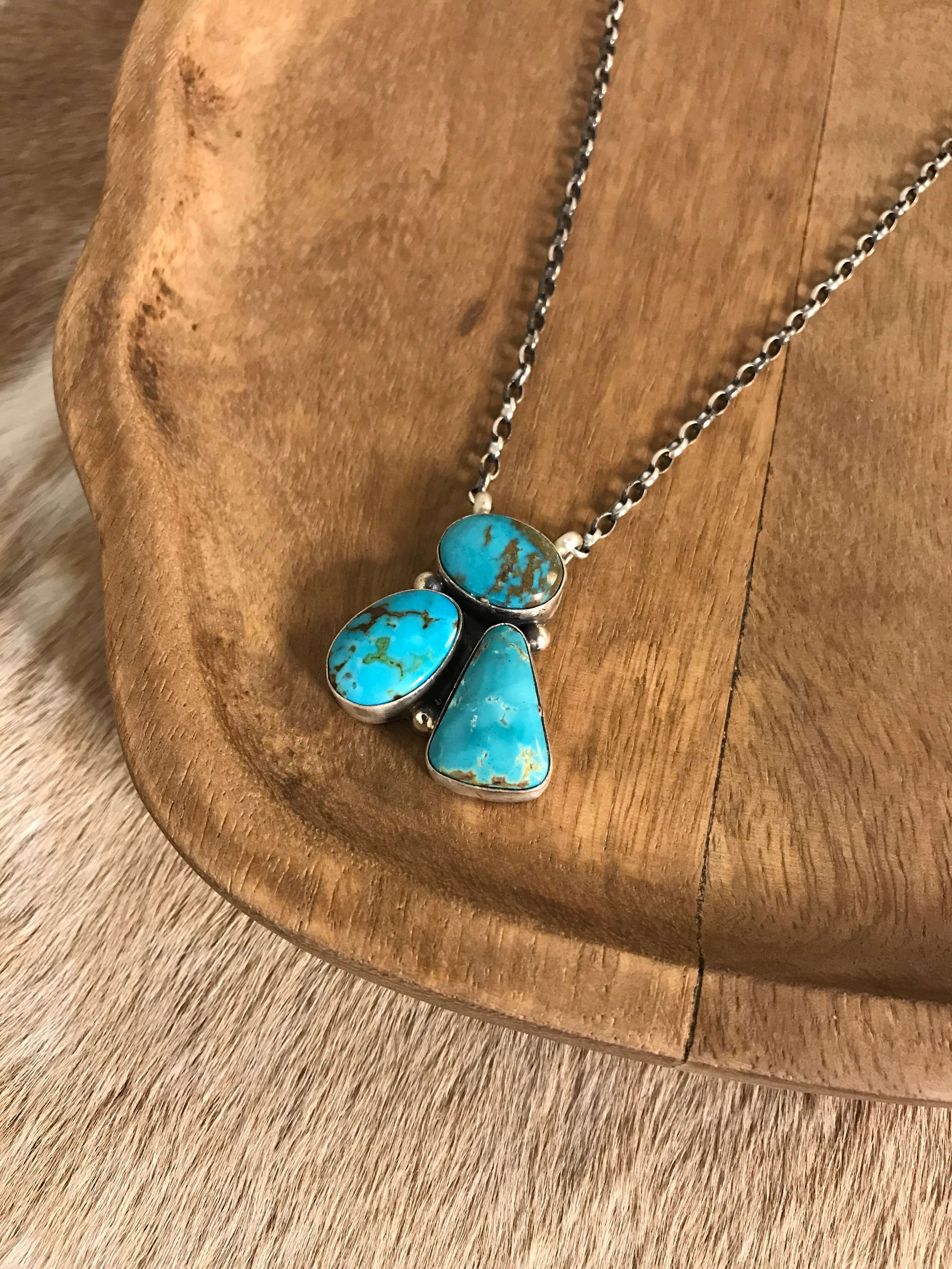 The Tempe Necklace, 9-Necklaces-Calli Co., Turquoise and Silver Jewelry, Native American Handmade, Zuni Tribe, Navajo Tribe, Brock Texas