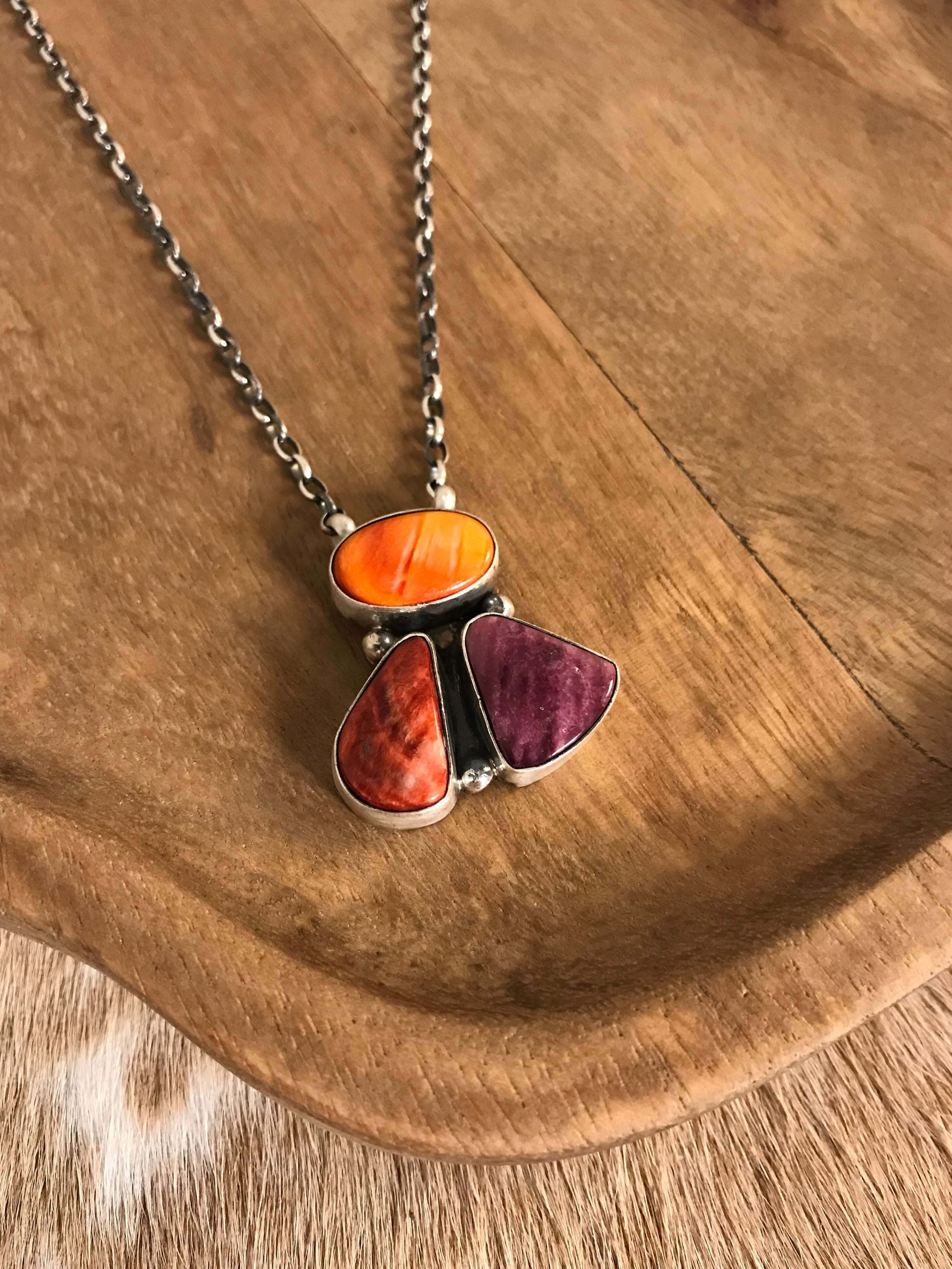 The Tempe Necklace, 24-Necklaces-Calli Co., Turquoise and Silver Jewelry, Native American Handmade, Zuni Tribe, Navajo Tribe, Brock Texas