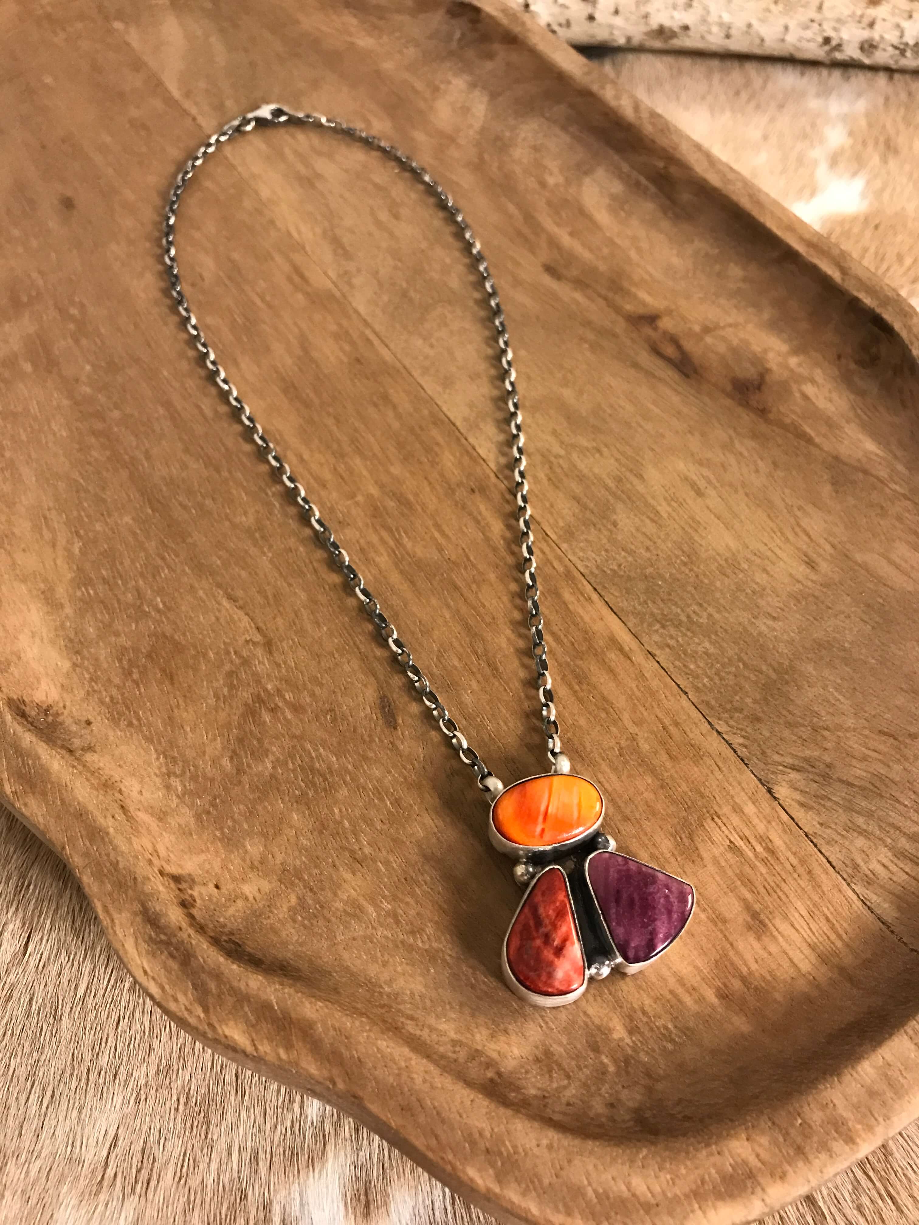 The Tempe Necklace, 24-Necklaces-Calli Co., Turquoise and Silver Jewelry, Native American Handmade, Zuni Tribe, Navajo Tribe, Brock Texas
