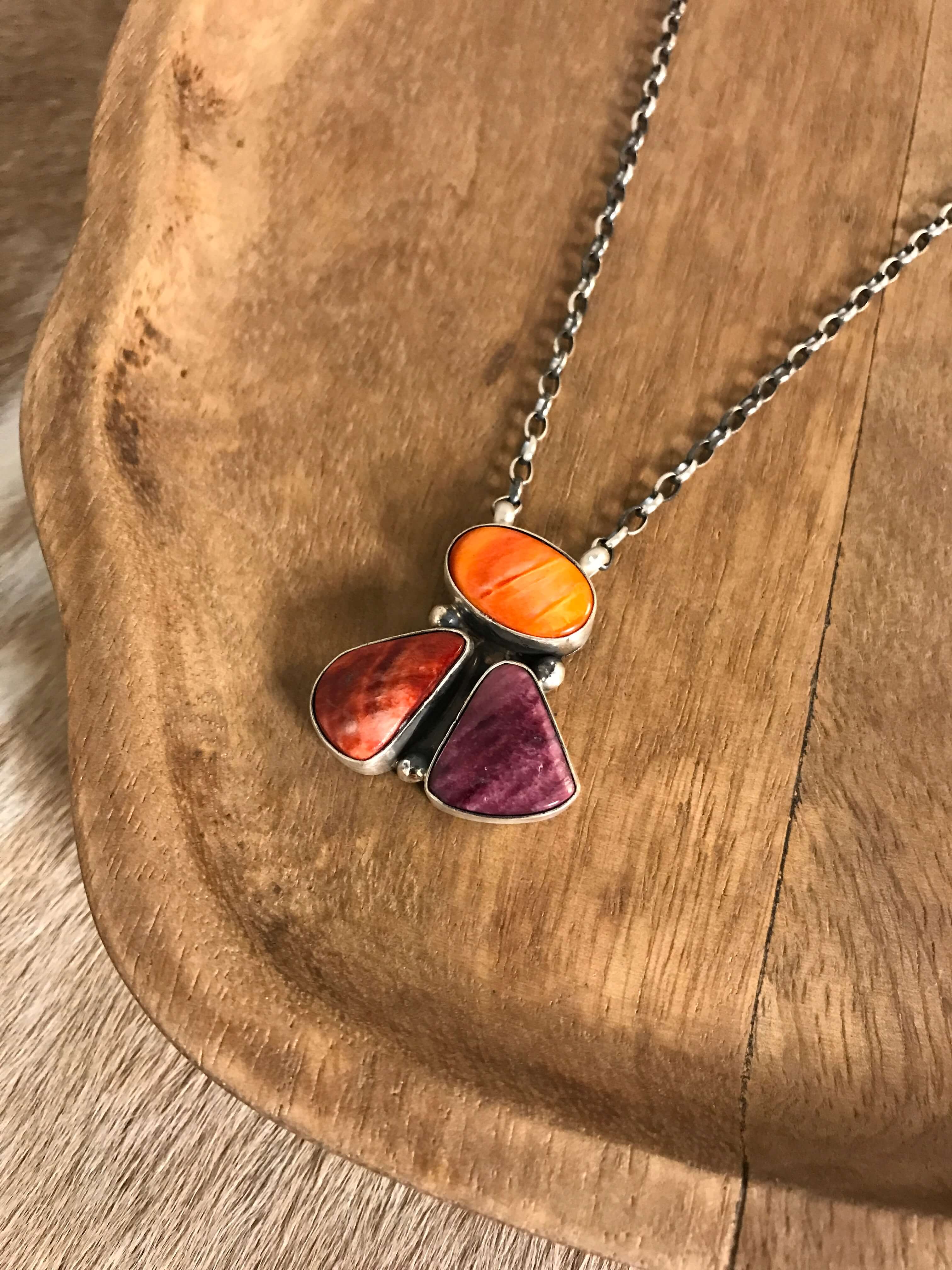 The Tempe Necklace, 24-Necklaces-Calli Co., Turquoise and Silver Jewelry, Native American Handmade, Zuni Tribe, Navajo Tribe, Brock Texas