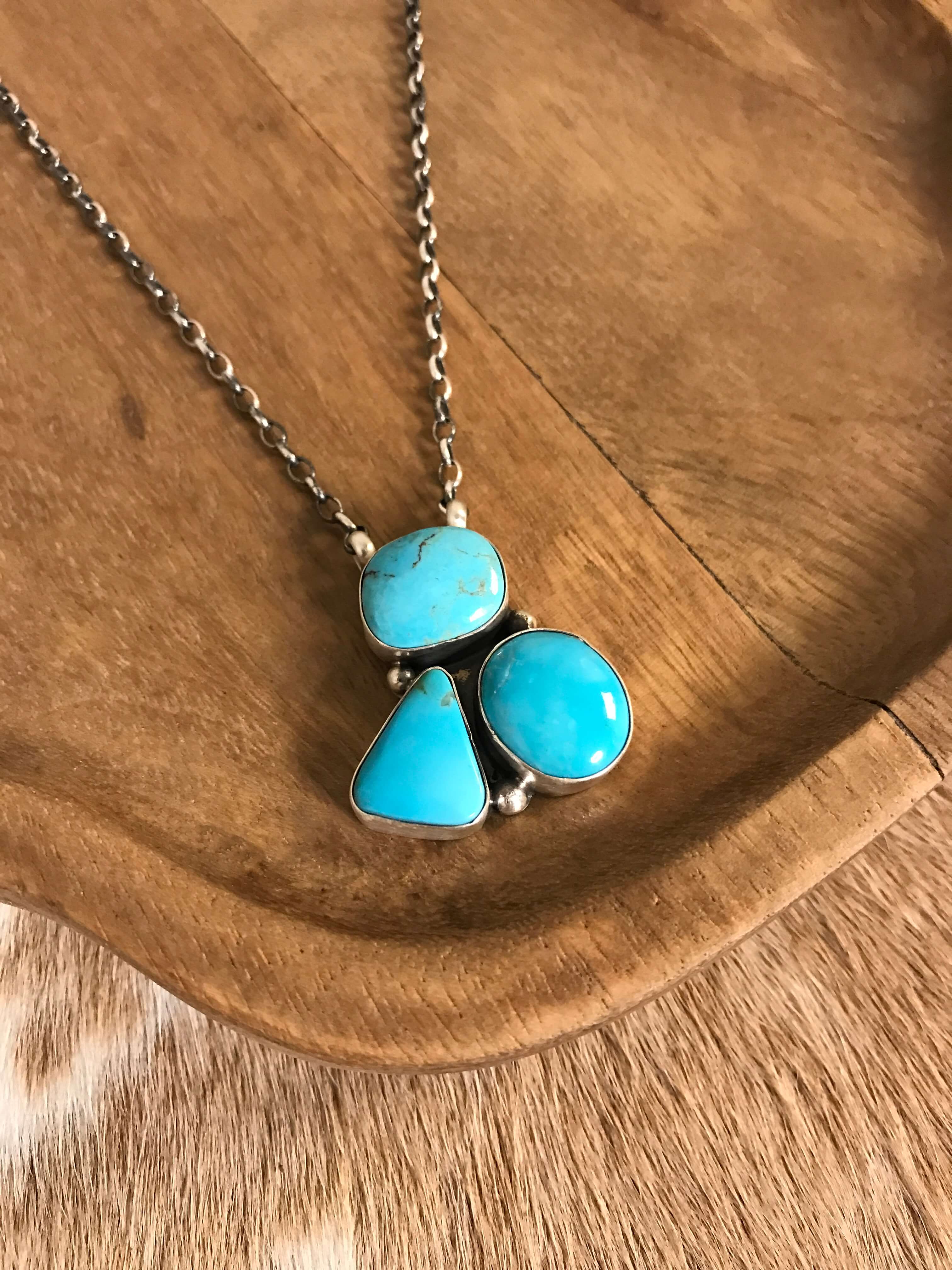 The Tempe Necklace, 13-Necklaces-Calli Co., Turquoise and Silver Jewelry, Native American Handmade, Zuni Tribe, Navajo Tribe, Brock Texas