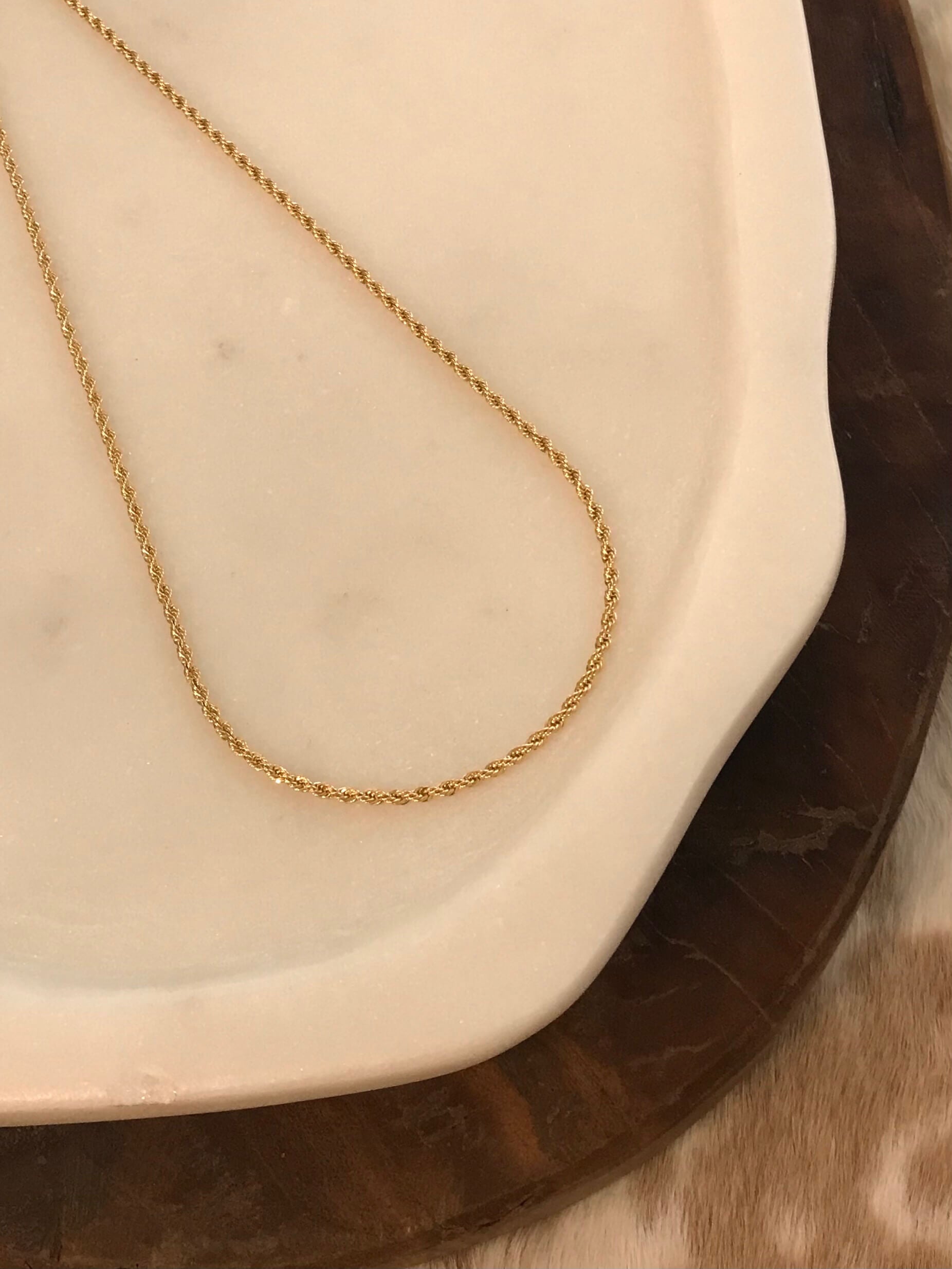 The Gold-Filled Rope Chain-Necklaces-Calli Co., Turquoise and Silver Jewelry, Native American Handmade, Zuni Tribe, Navajo Tribe, Brock Texas