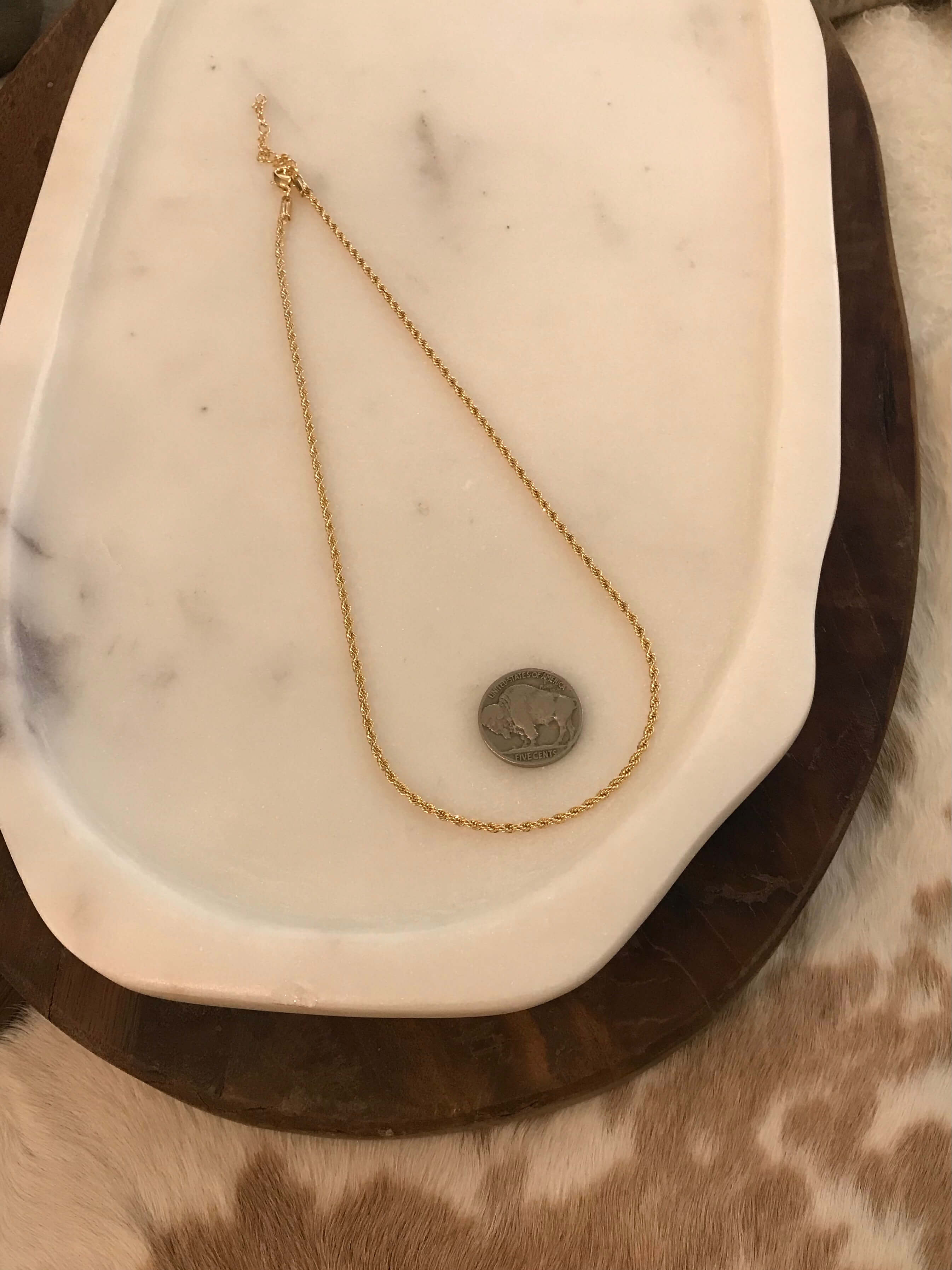 The Gold-Filled Rope Chain-Necklaces-Calli Co., Turquoise and Silver Jewelry, Native American Handmade, Zuni Tribe, Navajo Tribe, Brock Texas