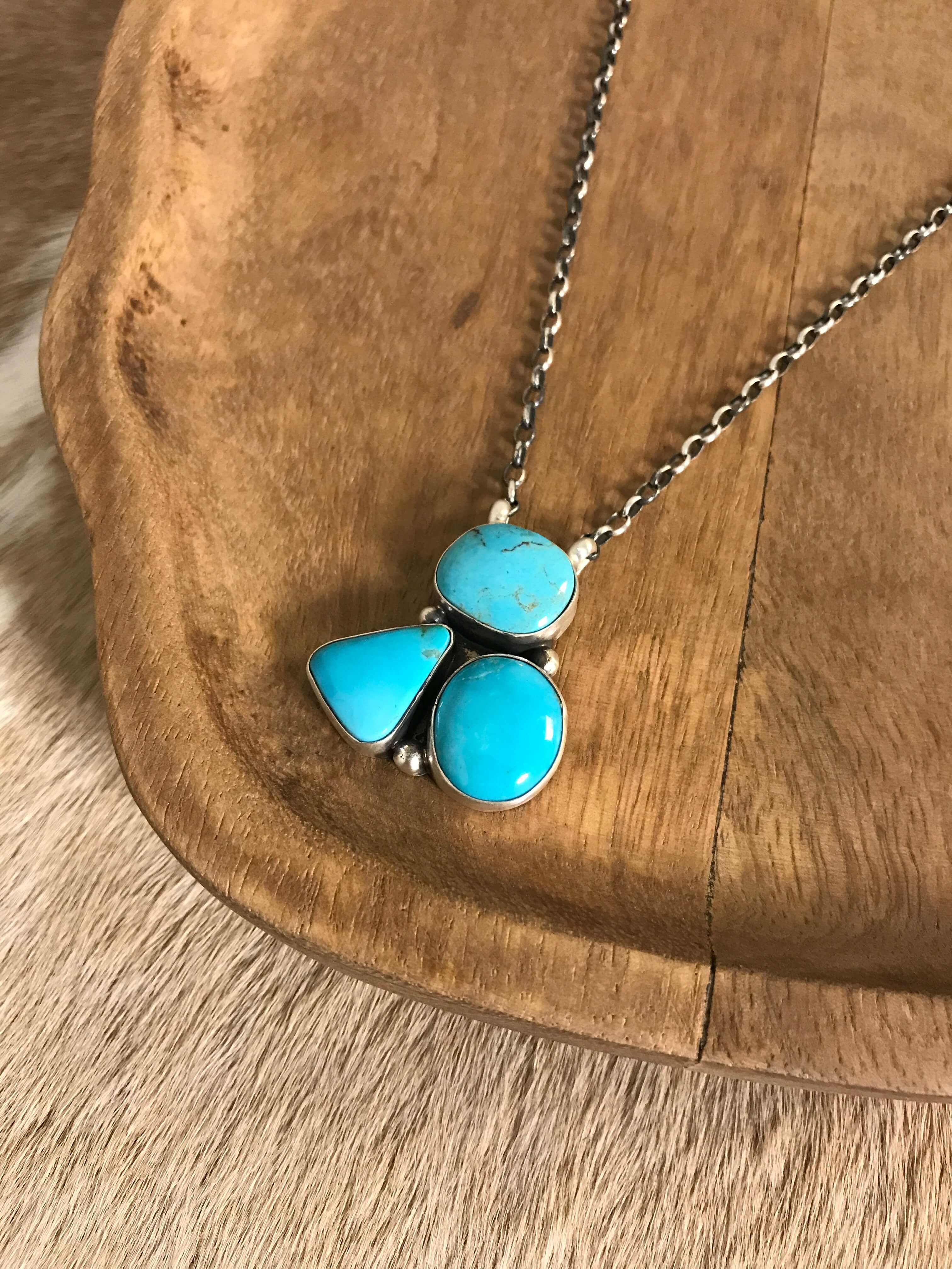 The Tempe Necklace, 13-Necklaces-Calli Co., Turquoise and Silver Jewelry, Native American Handmade, Zuni Tribe, Navajo Tribe, Brock Texas