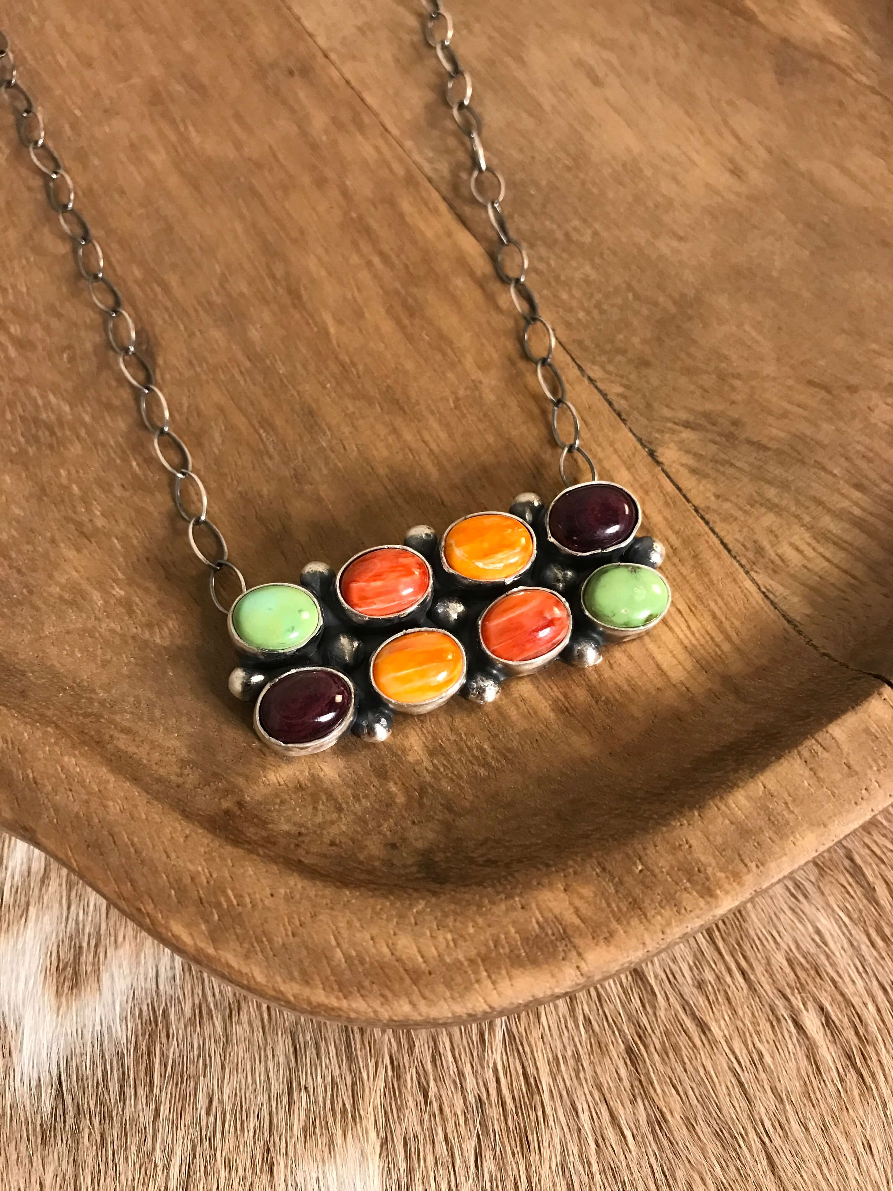 The Wilsons Necklace, 2-Necklaces-Calli Co., Turquoise and Silver Jewelry, Native American Handmade, Zuni Tribe, Navajo Tribe, Brock Texas