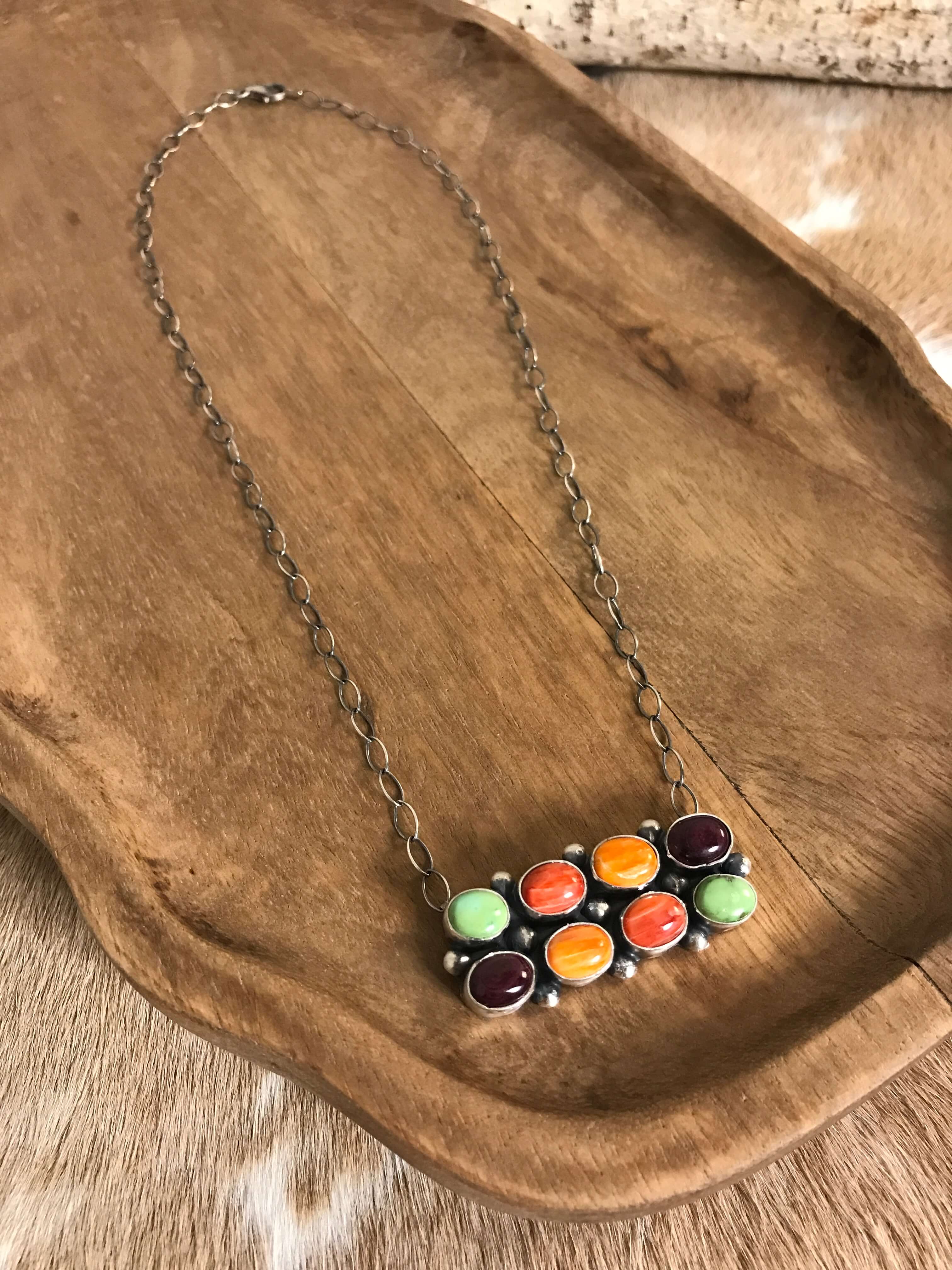 The Wilsons Necklace, 2-Necklaces-Calli Co., Turquoise and Silver Jewelry, Native American Handmade, Zuni Tribe, Navajo Tribe, Brock Texas
