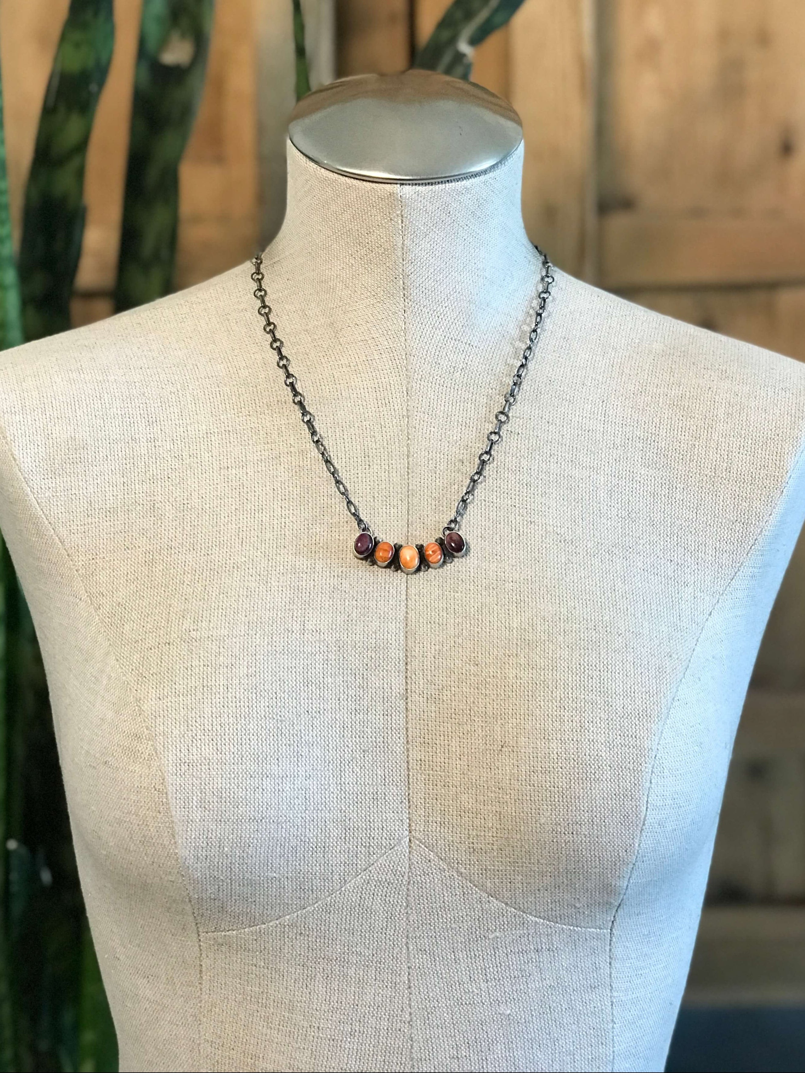 The Ginger Necklace-Necklaces-Calli Co., Turquoise and Silver Jewelry, Native American Handmade, Zuni Tribe, Navajo Tribe, Brock Texas