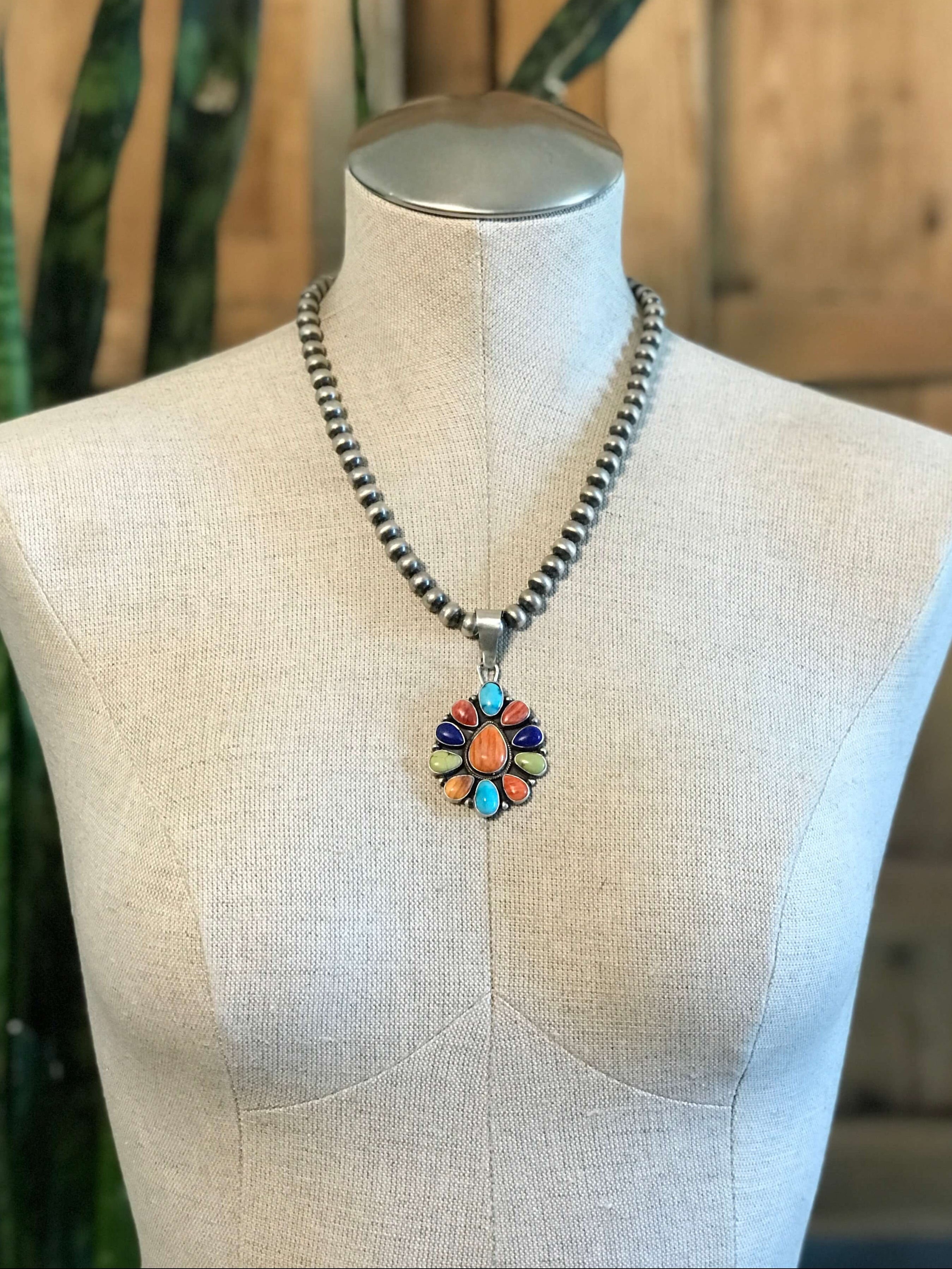 The Apollo Pendant, 1-Pendants-Calli Co., Turquoise and Silver Jewelry, Native American Handmade, Zuni Tribe, Navajo Tribe, Brock Texas