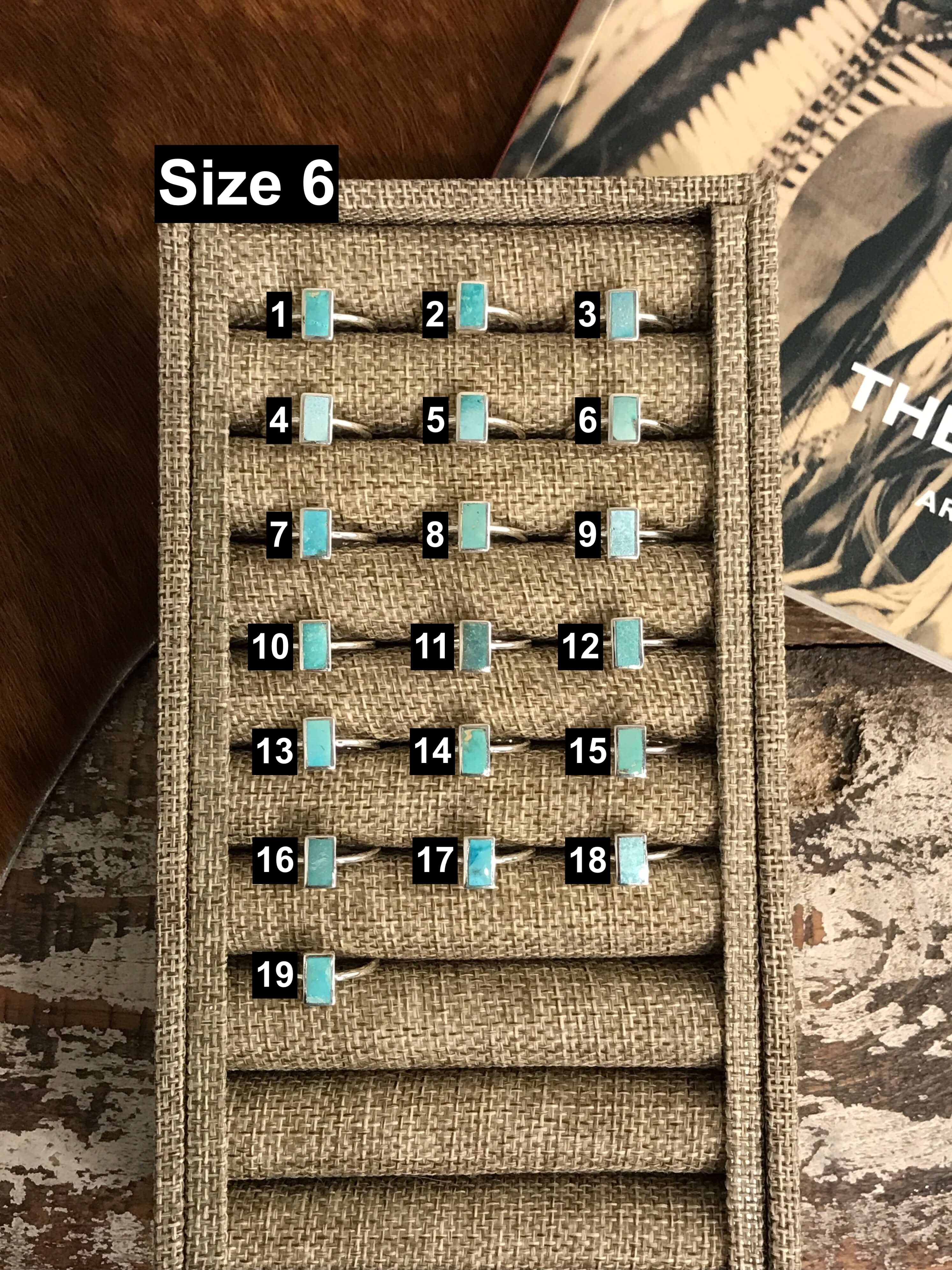 The Inlay Collection Tower Ring in Turquoise-Rings-Calli Co., Turquoise and Silver Jewelry, Native American Handmade, Zuni Tribe, Navajo Tribe, Brock Texas