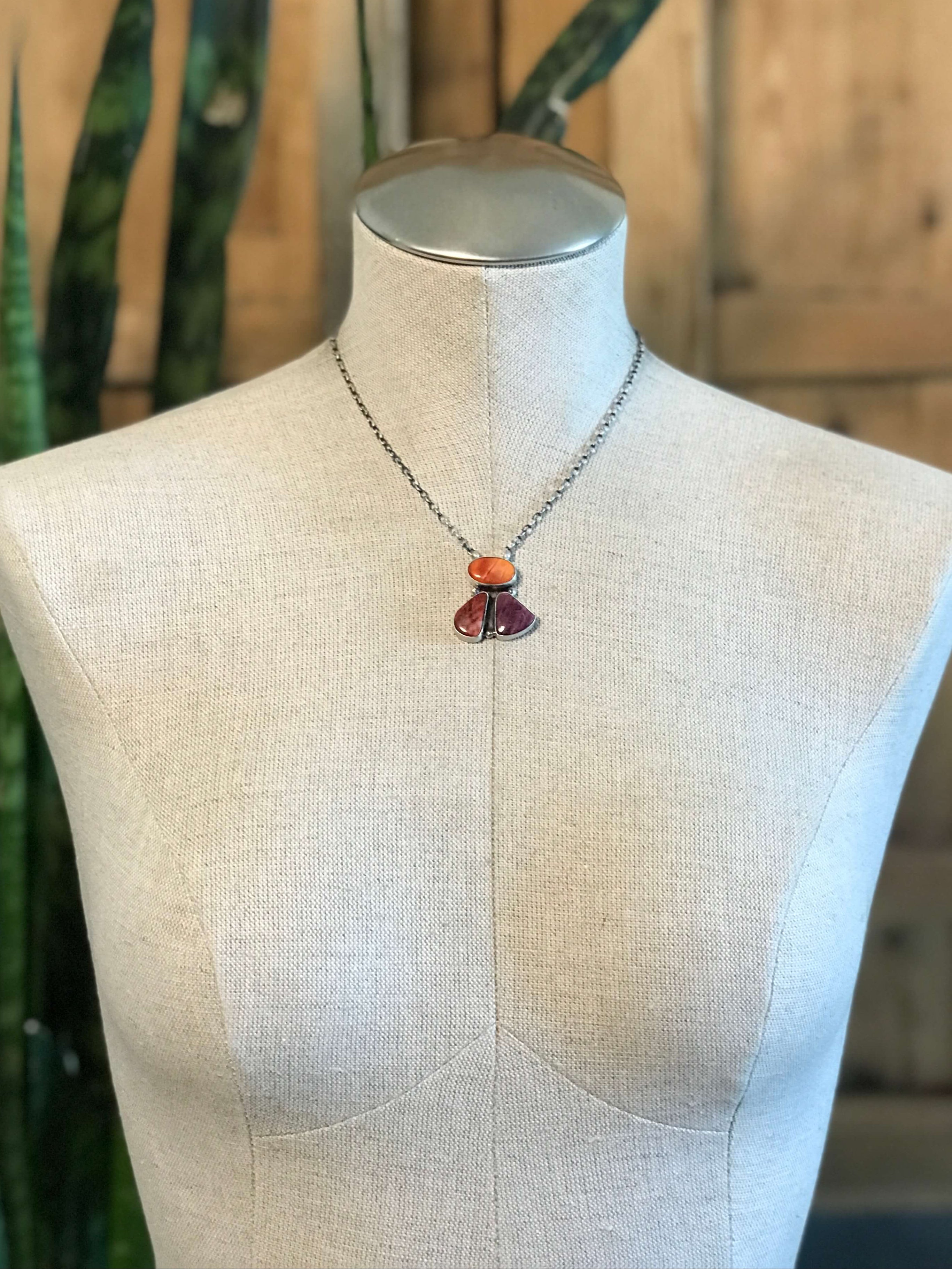The Tempe Necklace, 24-Necklaces-Calli Co., Turquoise and Silver Jewelry, Native American Handmade, Zuni Tribe, Navajo Tribe, Brock Texas