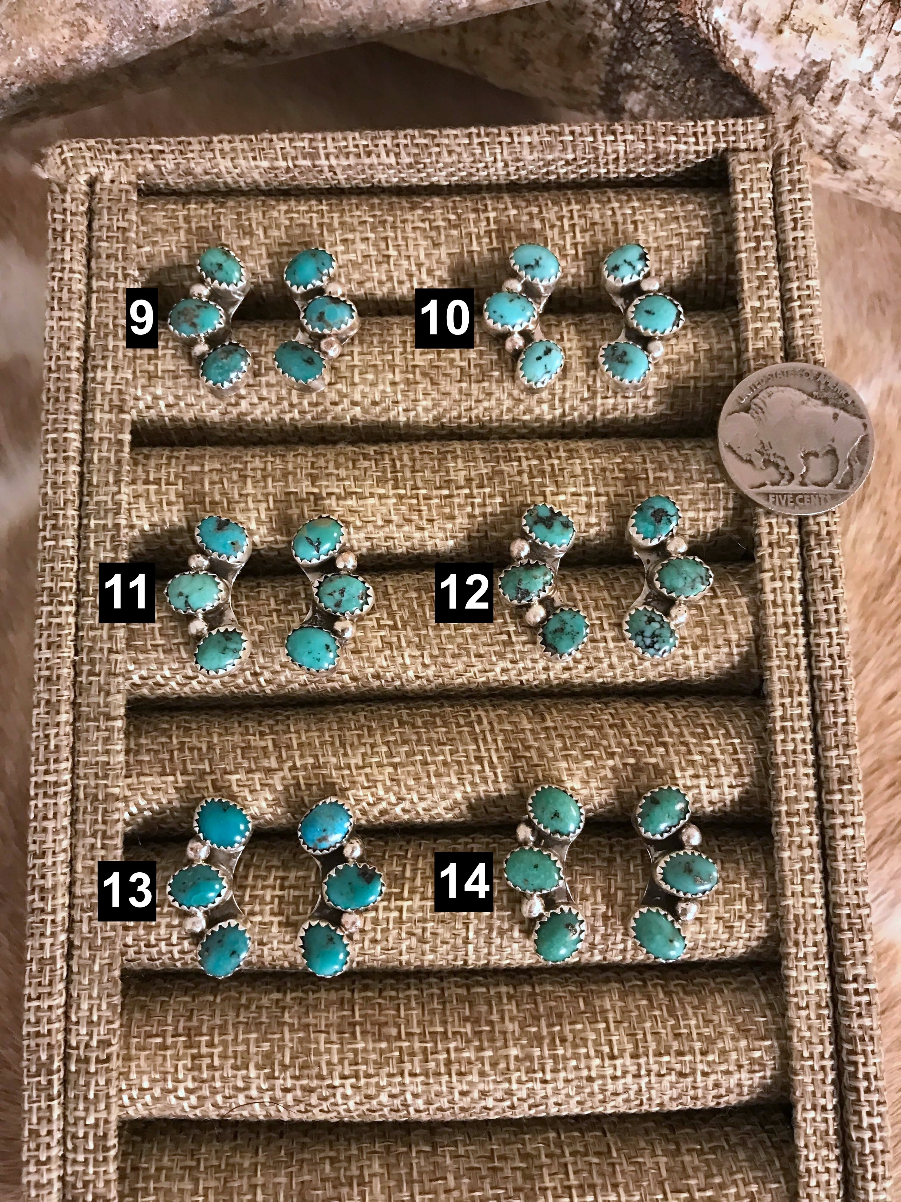 The Hoopoe Turquoise Earrings-Earrings-Calli Co., Turquoise and Silver Jewelry, Native American Handmade, Zuni Tribe, Navajo Tribe, Brock Texas