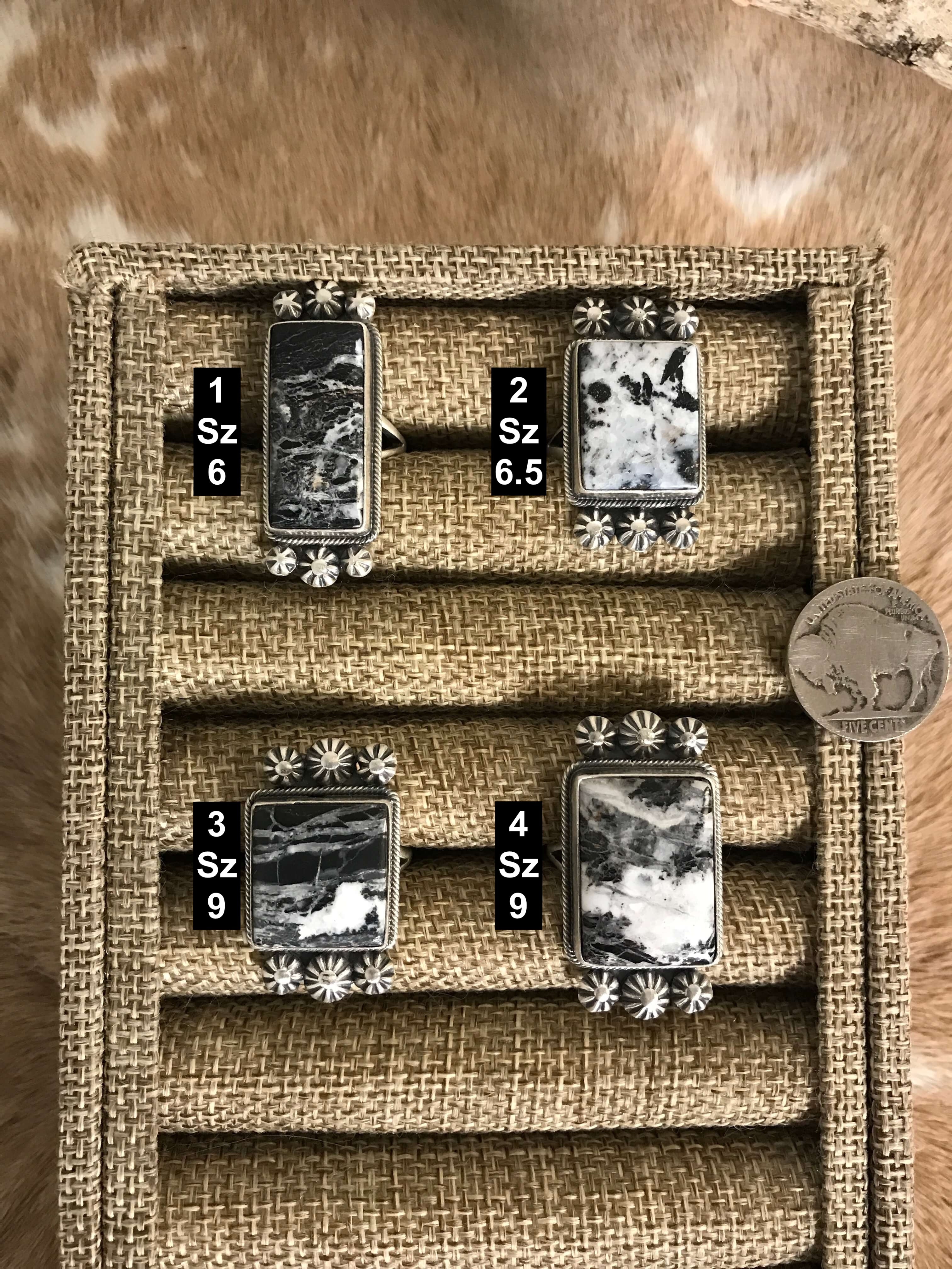 The Lebeck Rings-Rings-Calli Co., Turquoise and Silver Jewelry, Native American Handmade, Zuni Tribe, Navajo Tribe, Brock Texas