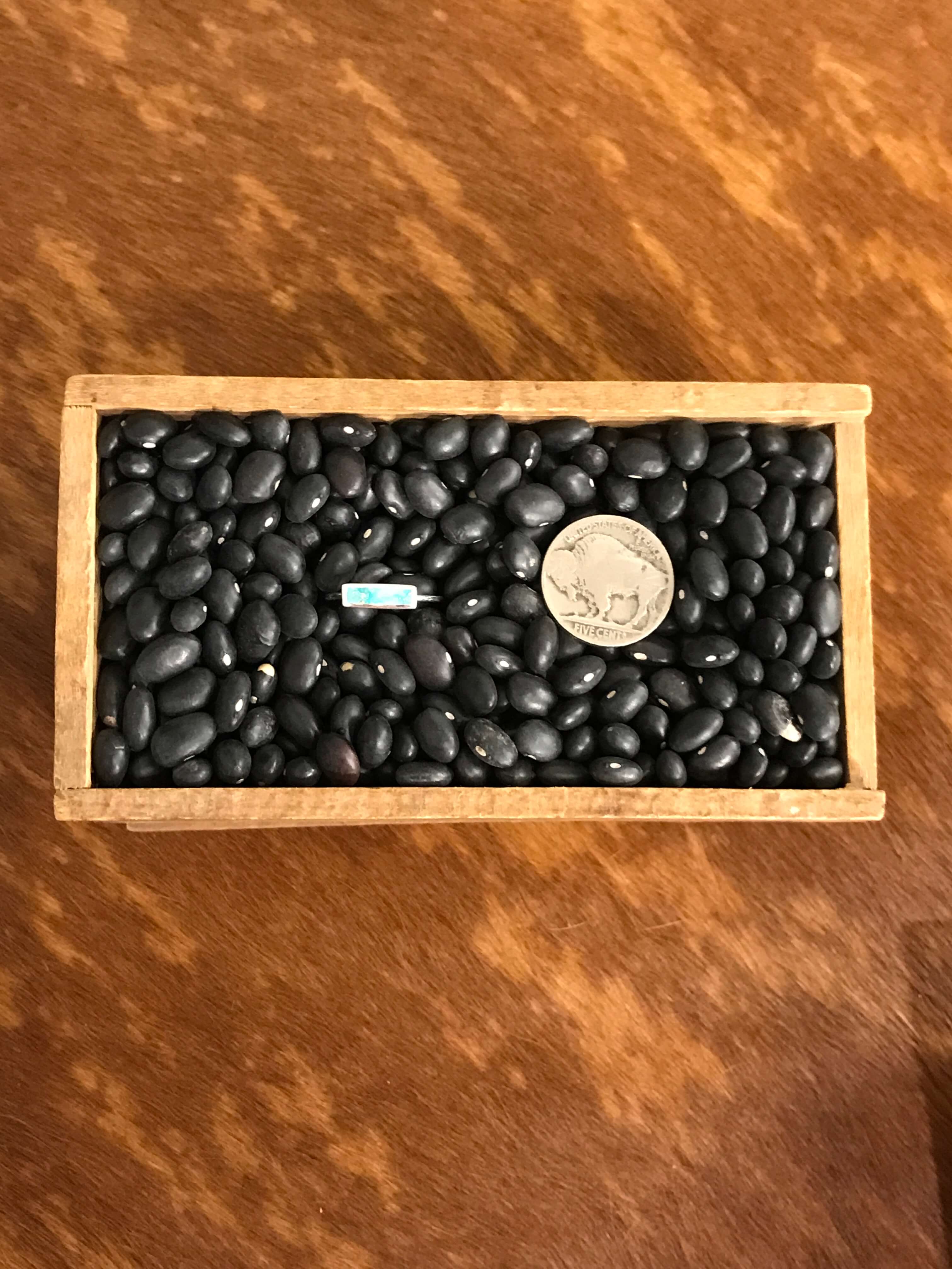 The Inlay Collection Rectangle Turquoise Band-Rings-Calli Co., Turquoise and Silver Jewelry, Native American Handmade, Zuni Tribe, Navajo Tribe, Brock Texas