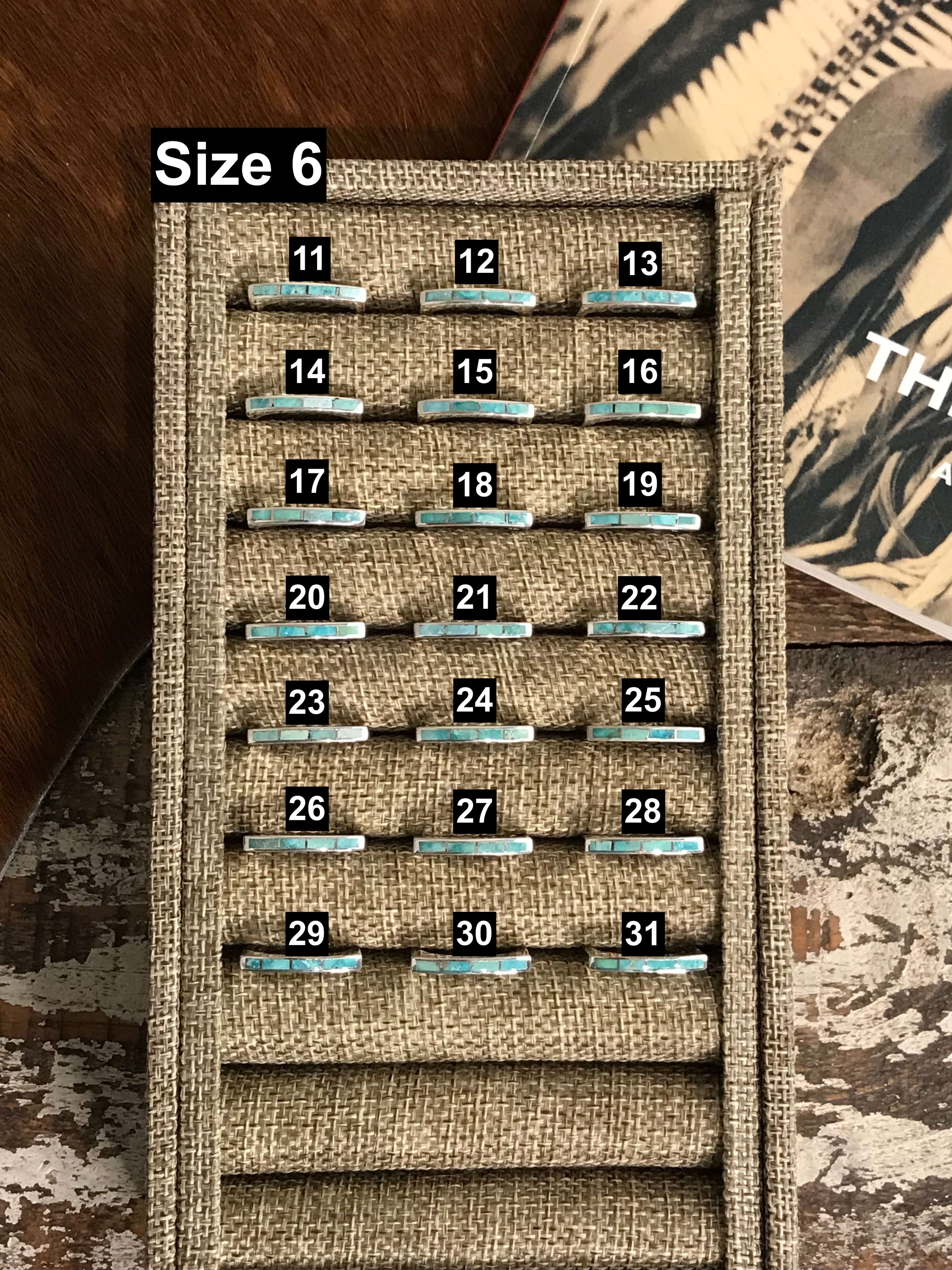 The Inlay Collection Thin Turquoise Stacking Band-Rings-Calli Co., Turquoise and Silver Jewelry, Native American Handmade, Zuni Tribe, Navajo Tribe, Brock Texas