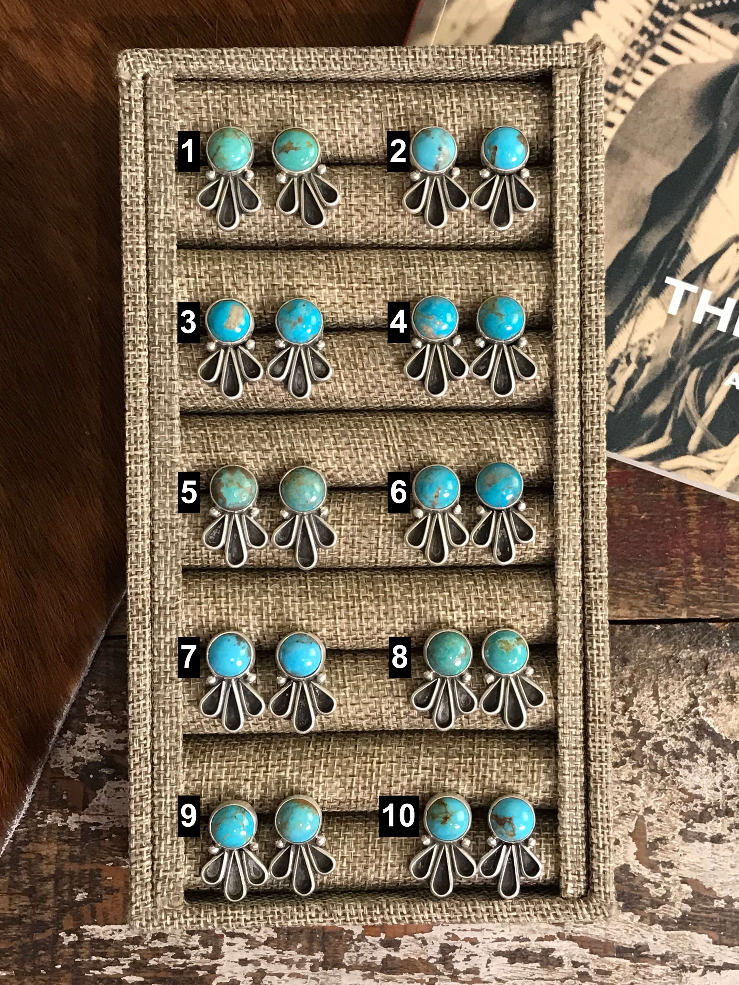 The Gala Earrings-Earrings-Calli Co., Turquoise and Silver Jewelry, Native American Handmade, Zuni Tribe, Navajo Tribe, Brock Texas