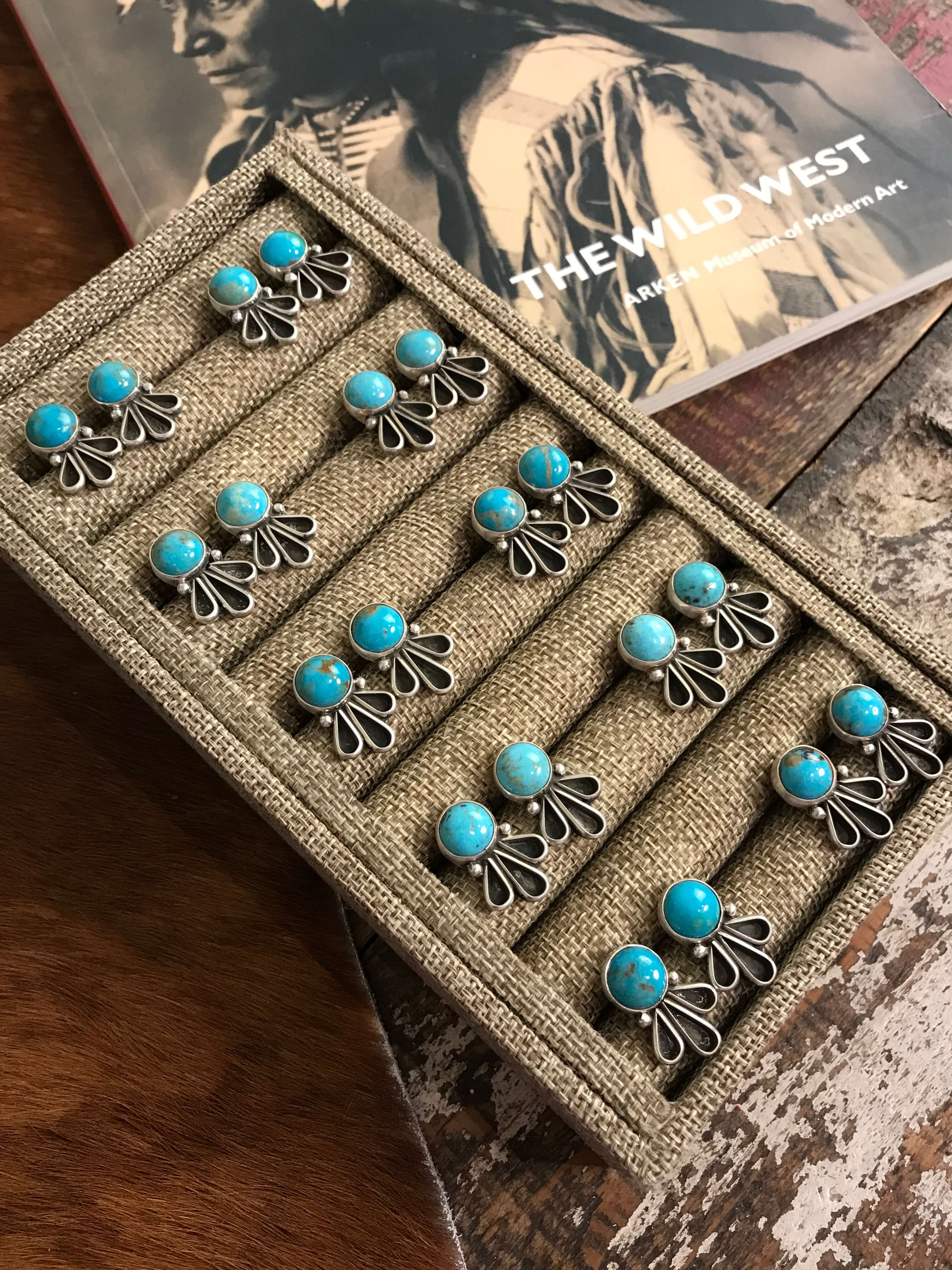The Gala Earrings-Earrings-Calli Co., Turquoise and Silver Jewelry, Native American Handmade, Zuni Tribe, Navajo Tribe, Brock Texas