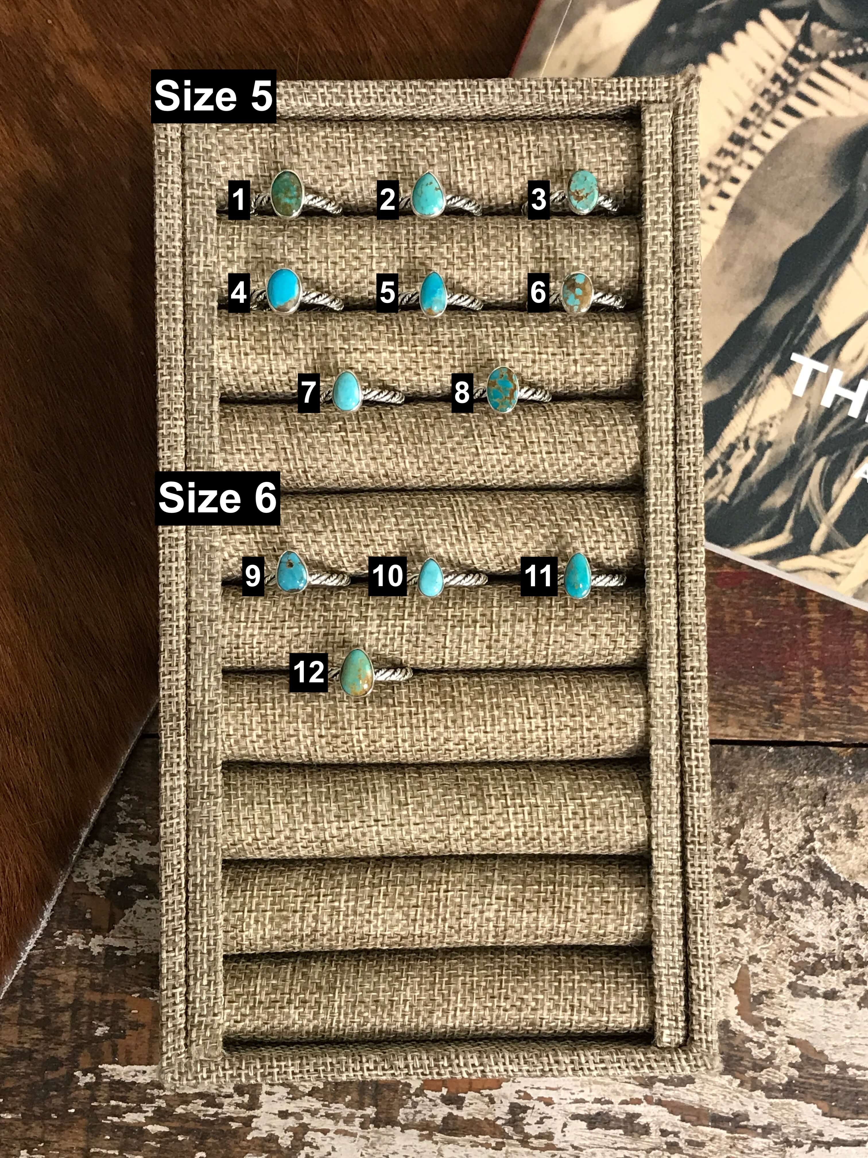 The Chesapeake Rings in Turquoise-Rings-Calli Co., Turquoise and Silver Jewelry, Native American Handmade, Zuni Tribe, Navajo Tribe, Brock Texas