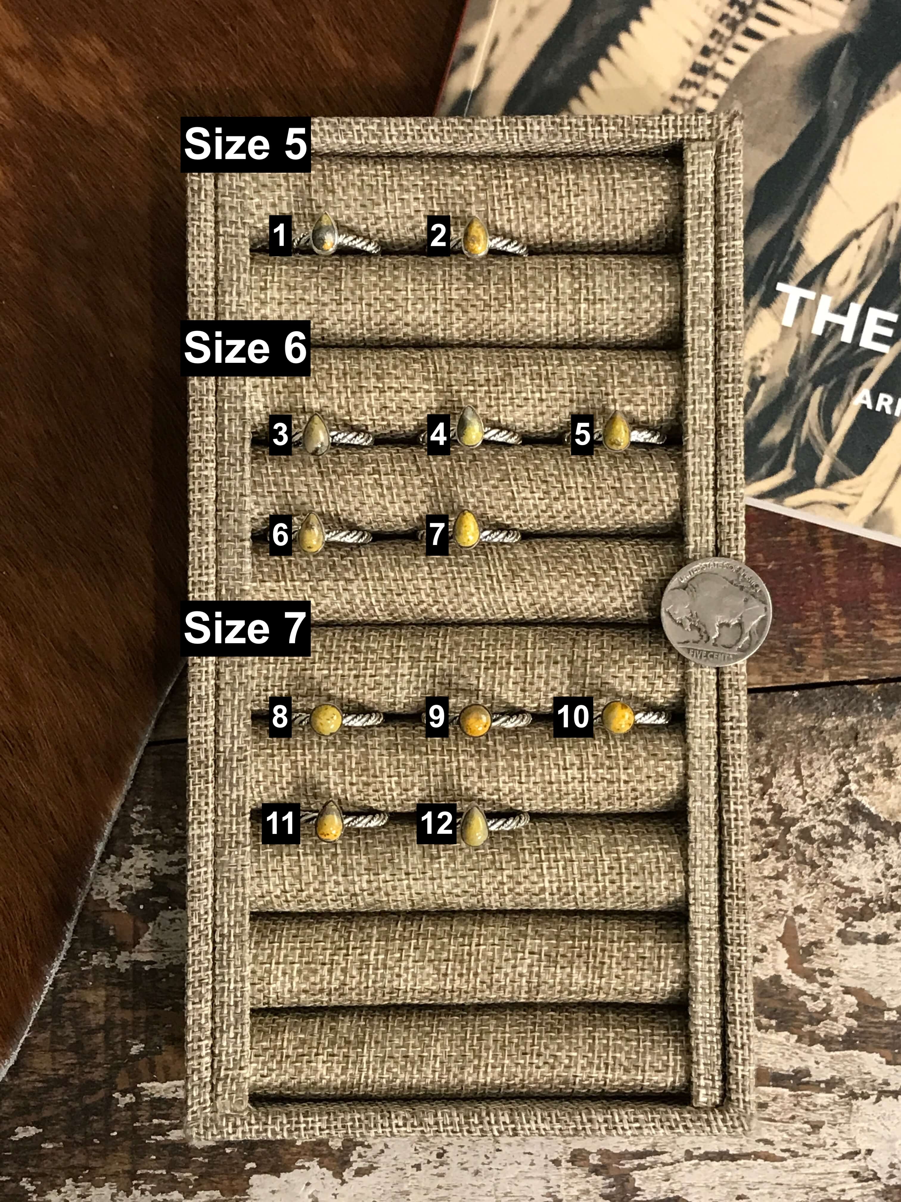 The Chesapeake Rings in Bumblebee-Rings-Calli Co., Turquoise and Silver Jewelry, Native American Handmade, Zuni Tribe, Navajo Tribe, Brock Texas