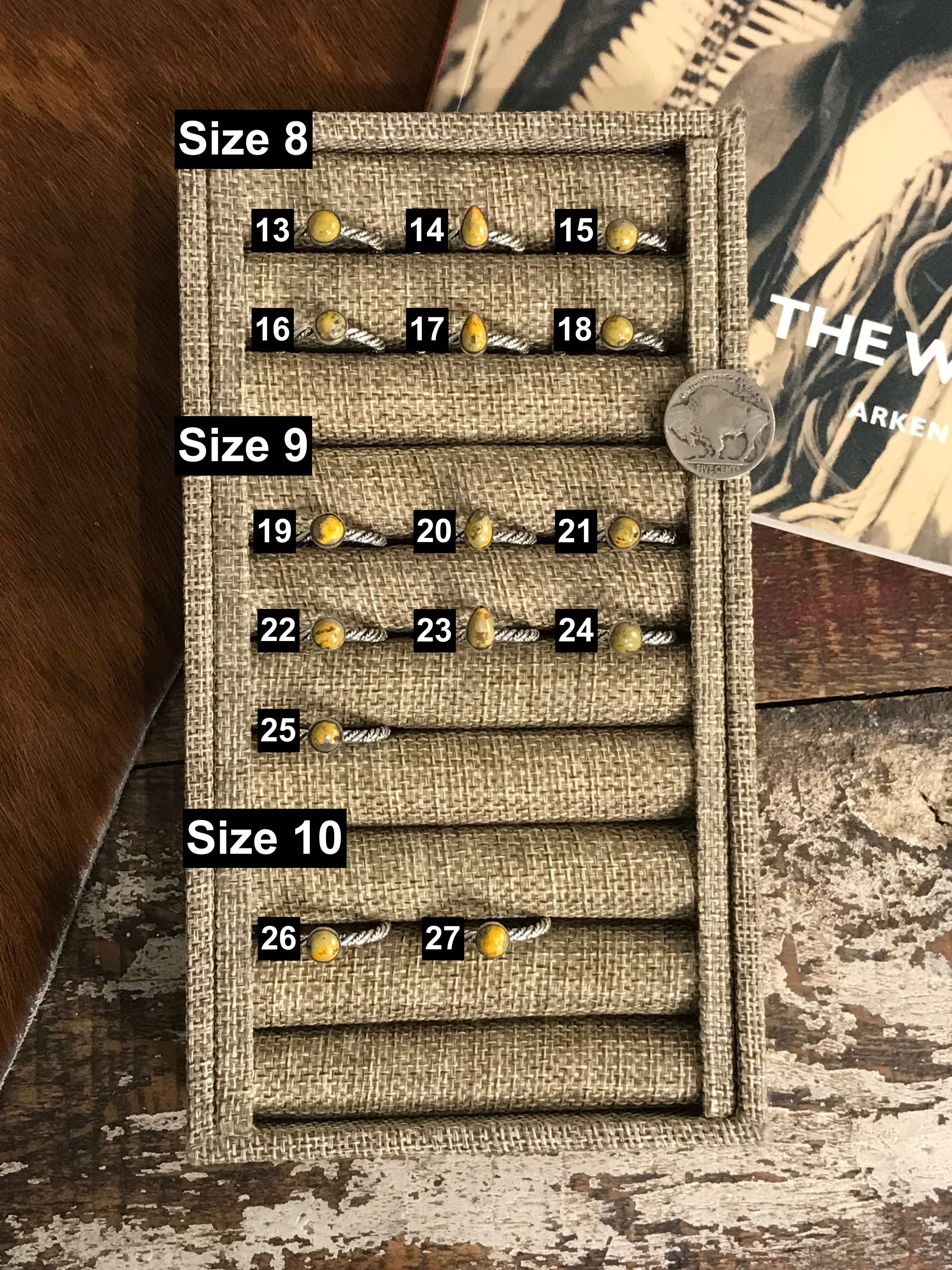 The Chesapeake Rings in Bumblebee-Rings-Calli Co., Turquoise and Silver Jewelry, Native American Handmade, Zuni Tribe, Navajo Tribe, Brock Texas