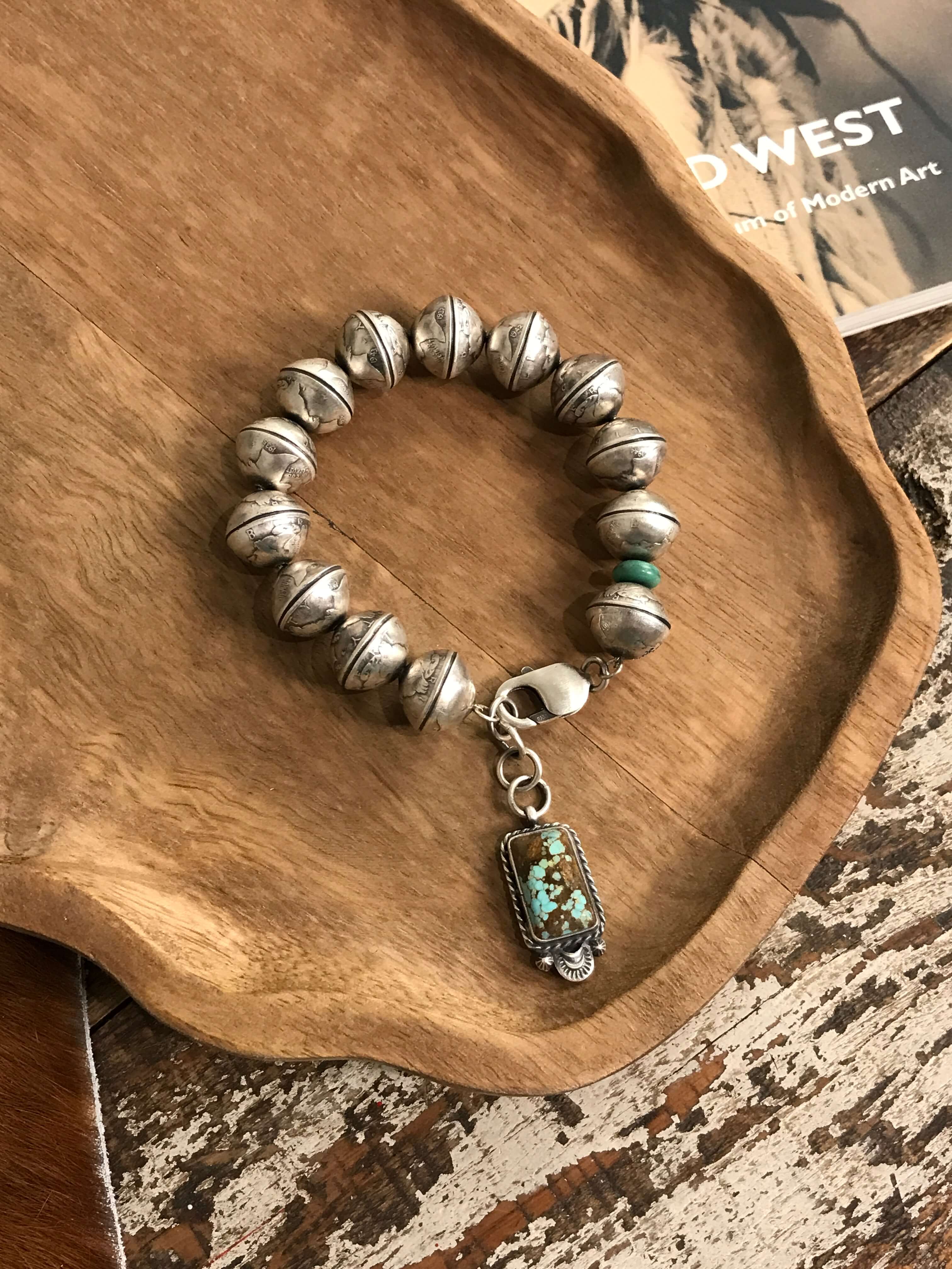 The Osage Dime Bracelet, 2 XX-Bracelets & Cuffs-Calli Co., Turquoise and Silver Jewelry, Native American Handmade, Zuni Tribe, Navajo Tribe, Brock Texas
