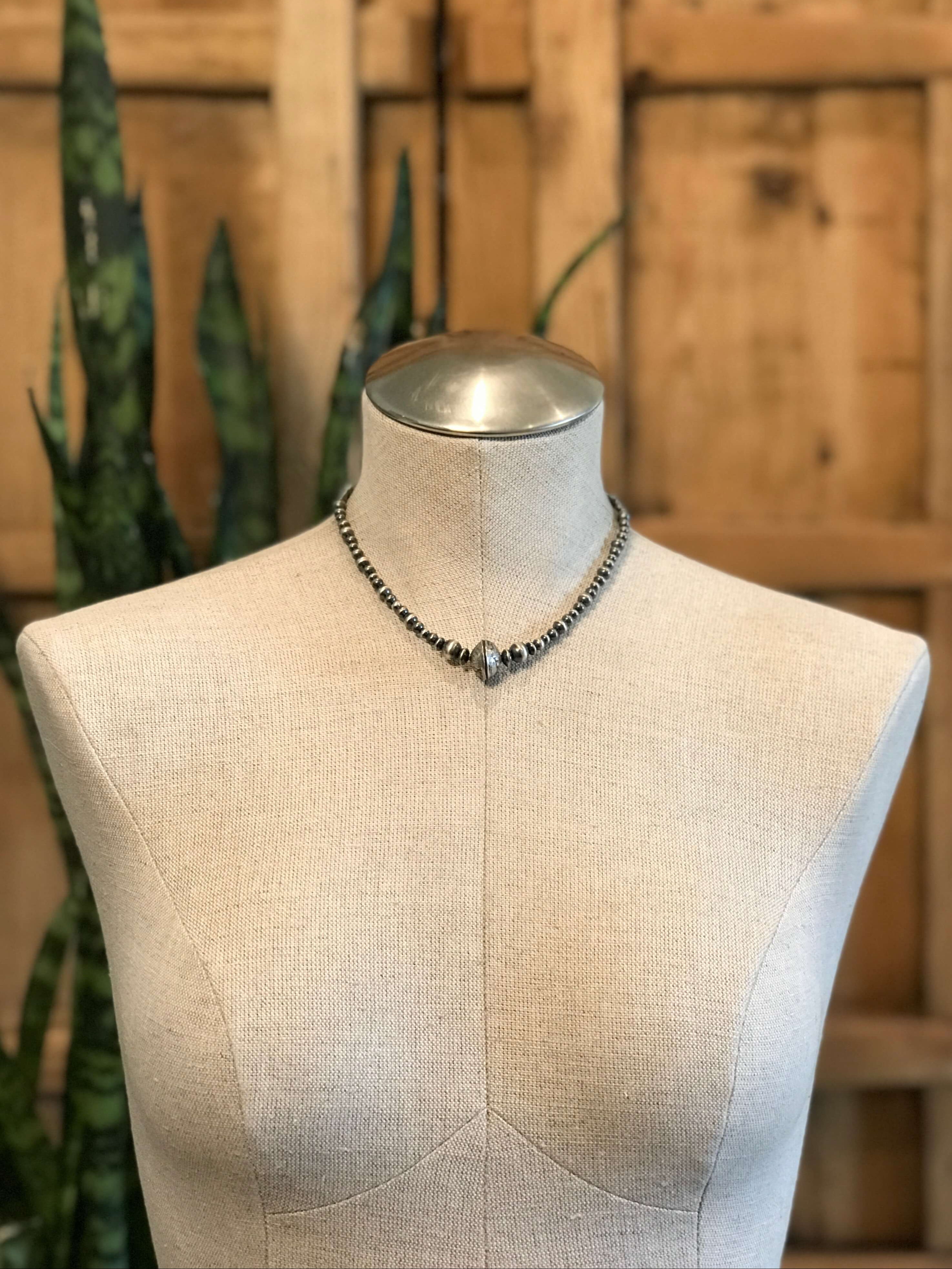 The Pontiac Dime Necklace-Necklaces-Calli Co., Turquoise and Silver Jewelry, Native American Handmade, Zuni Tribe, Navajo Tribe, Brock Texas