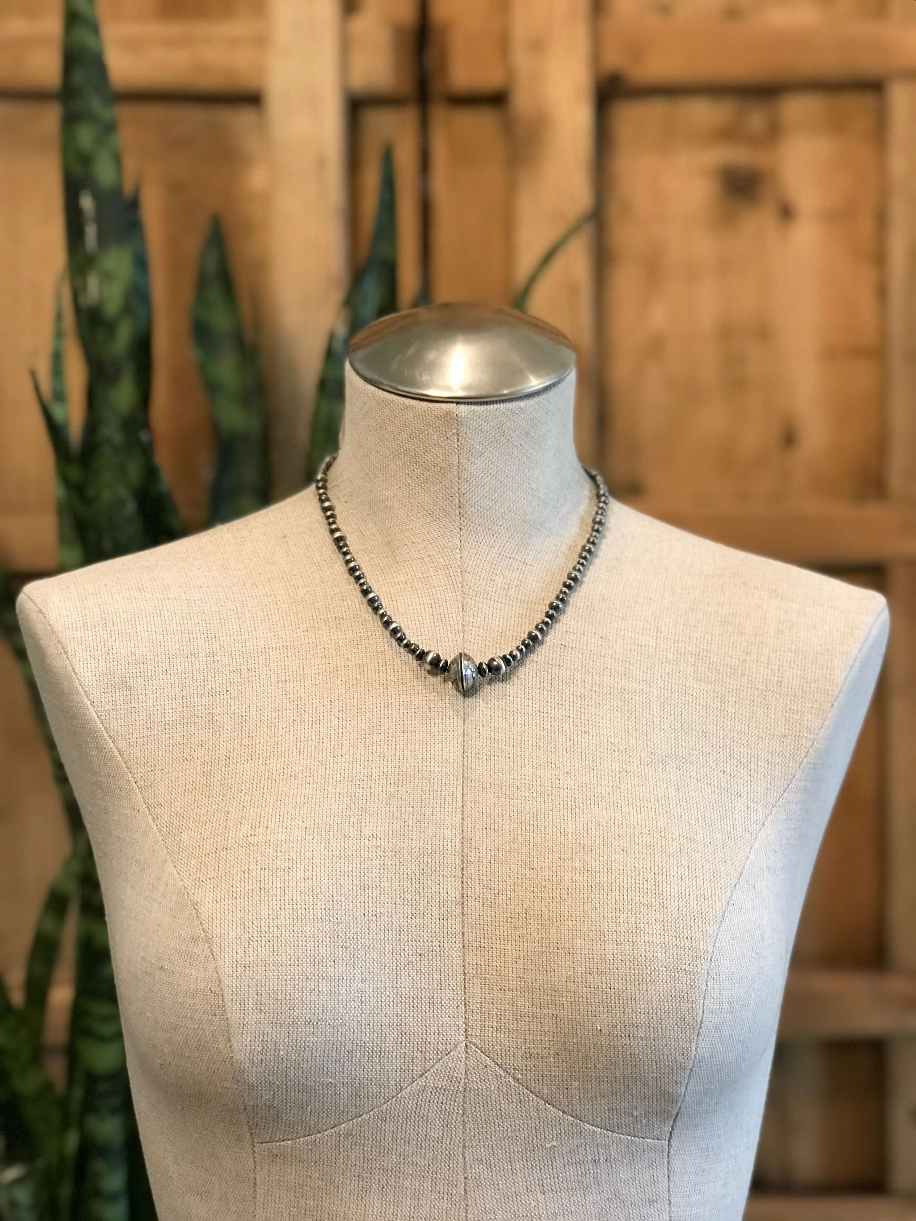 The Pontiac Dime Necklace-Necklaces-Calli Co., Turquoise and Silver Jewelry, Native American Handmade, Zuni Tribe, Navajo Tribe, Brock Texas