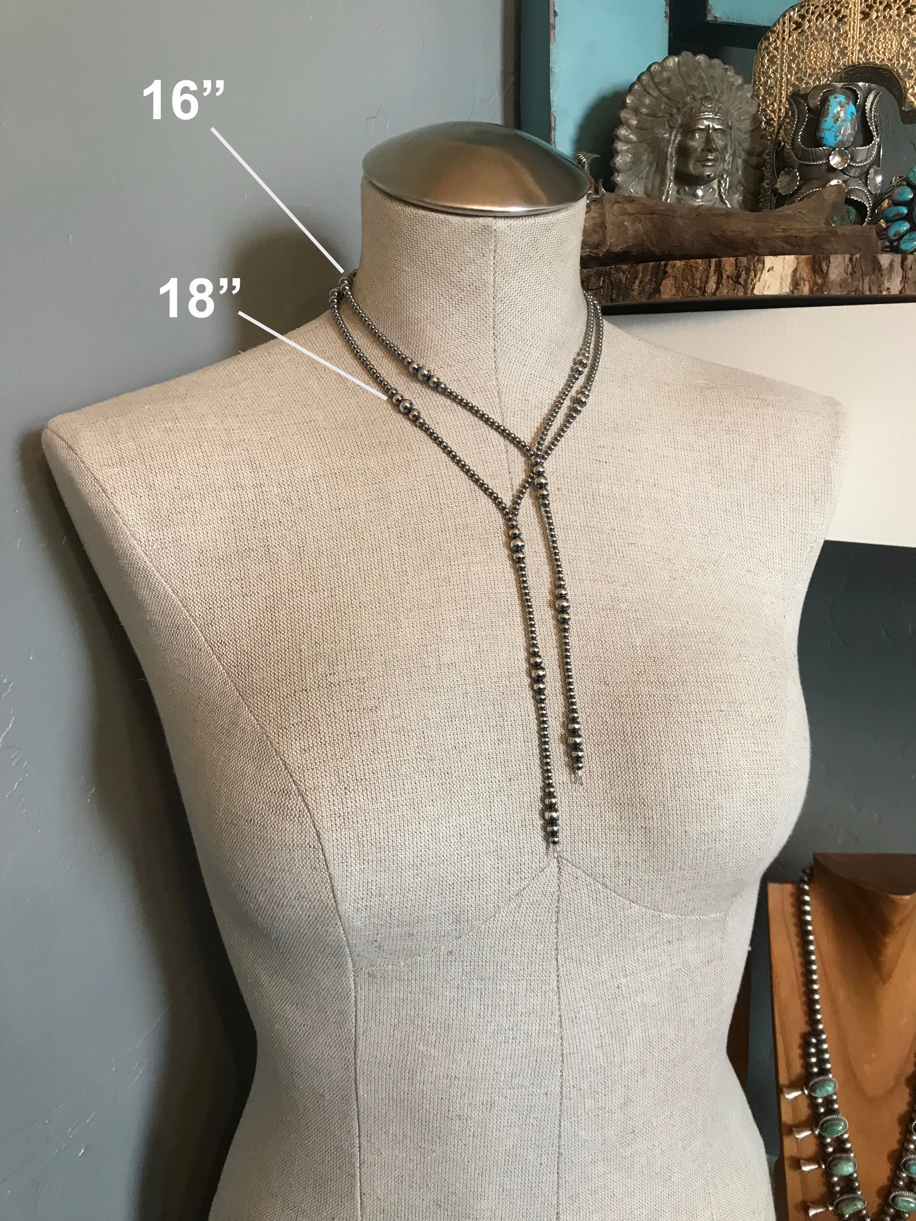 The Jackson Lariat-Necklaces-Calli Co., Turquoise and Silver Jewelry, Native American Handmade, Zuni Tribe, Navajo Tribe, Brock Texas