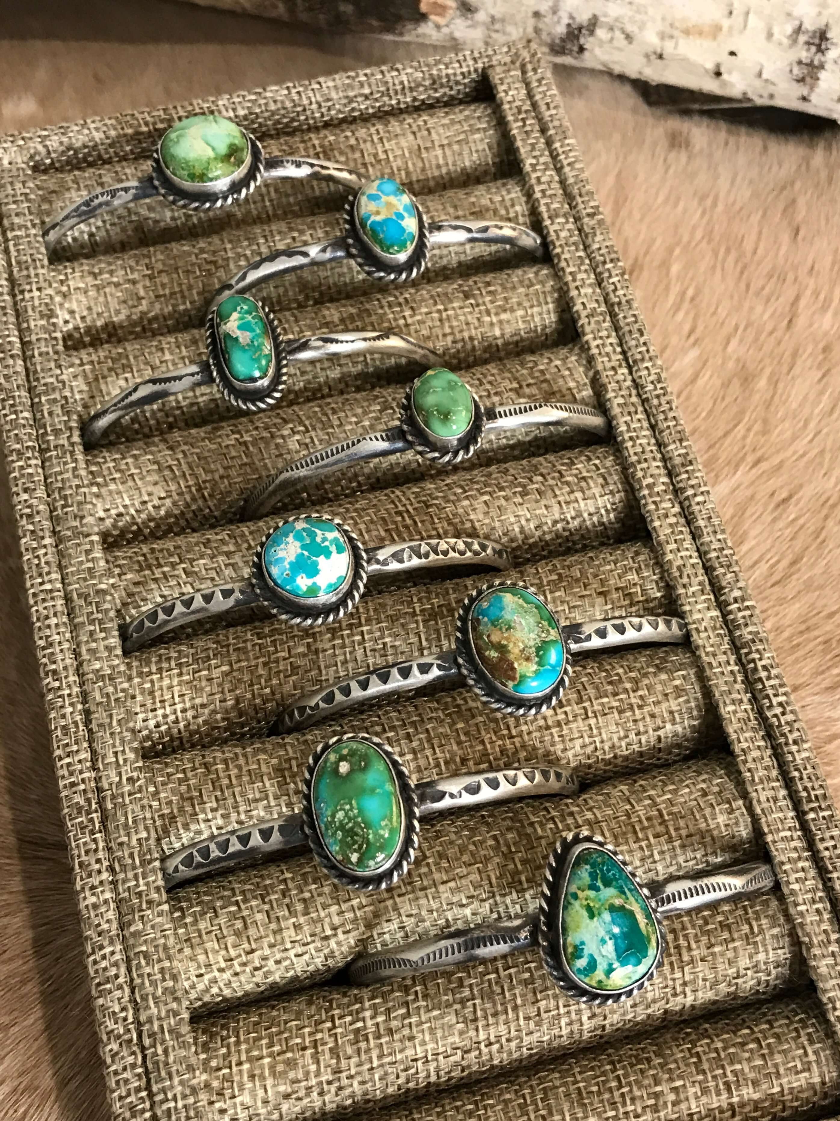 The Harper Cuffs-Bracelets & Cuffs-Calli Co., Turquoise and Silver Jewelry, Native American Handmade, Zuni Tribe, Navajo Tribe, Brock Texas