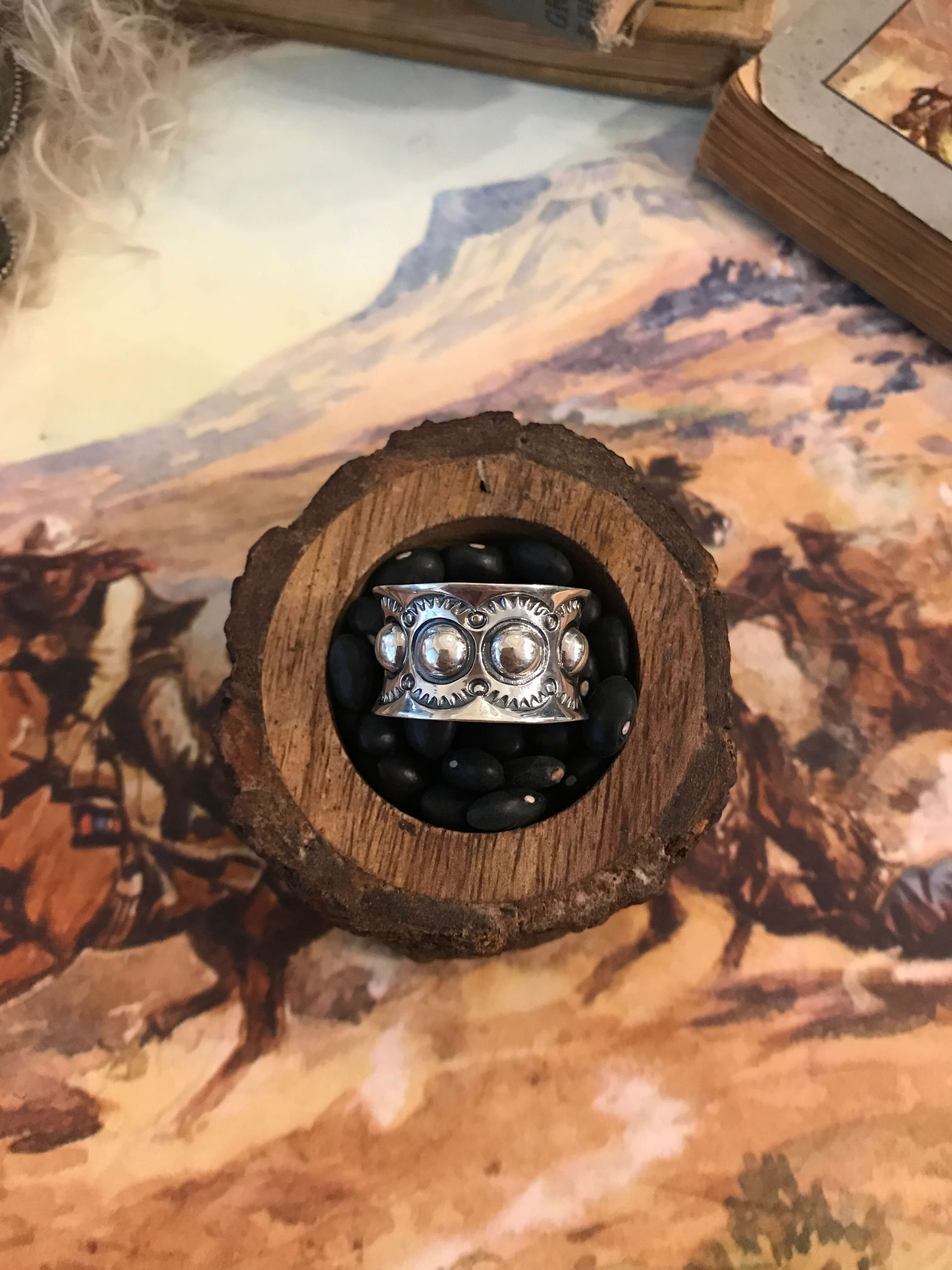 The Sonora Ring-Rings-Calli Co., Turquoise and Silver Jewelry, Native American Handmade, Zuni Tribe, Navajo Tribe, Brock Texas