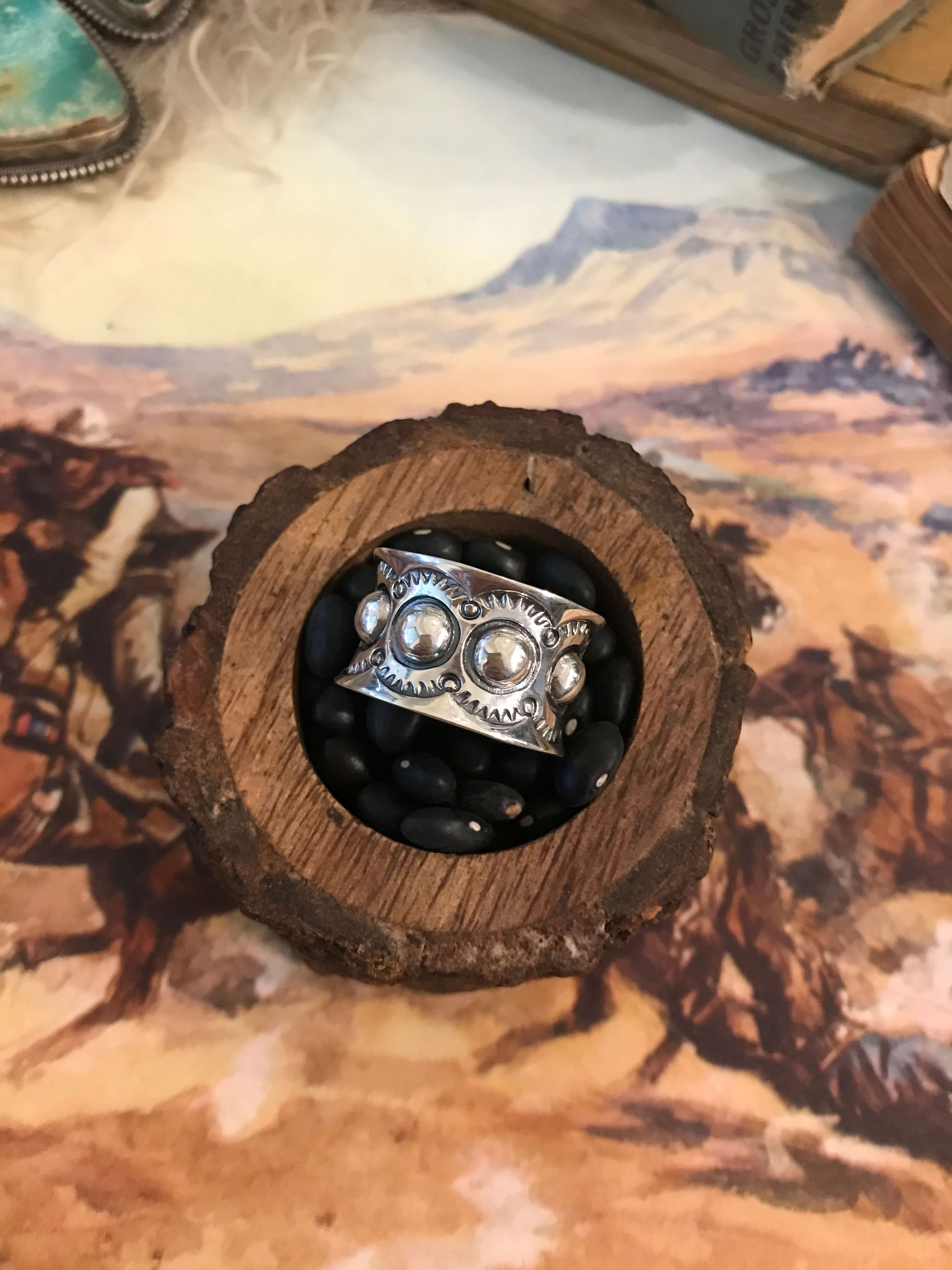 The Sonora Ring-Rings-Calli Co., Turquoise and Silver Jewelry, Native American Handmade, Zuni Tribe, Navajo Tribe, Brock Texas