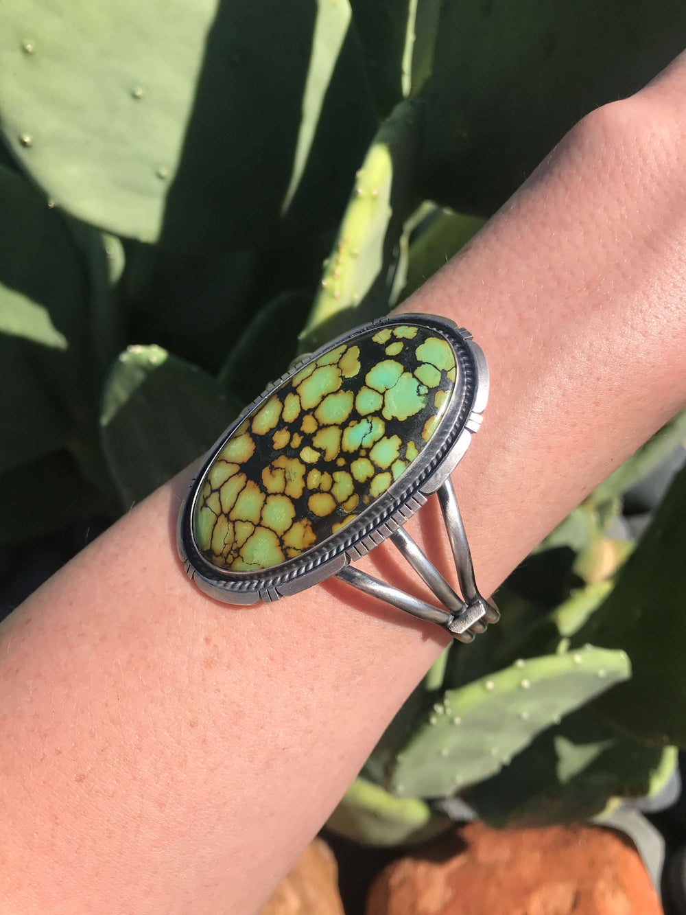 The Smith Rock Cuff-Bracelets & Cuffs-Calli Co., Turquoise and Silver Jewelry, Native American Handmade, Zuni Tribe, Navajo Tribe, Brock Texas