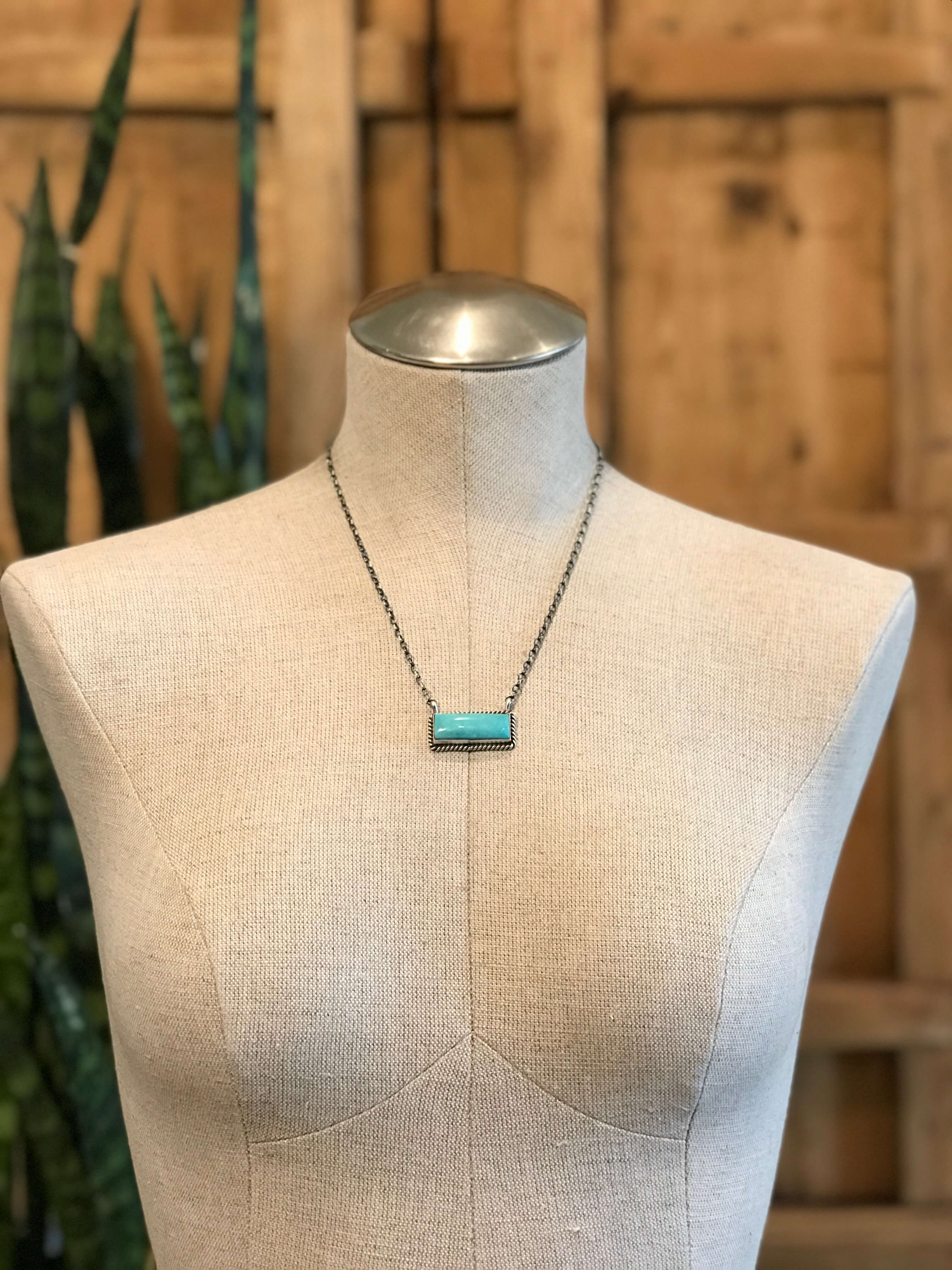 The Big Chief Turquoise Bar Necklaces xx-Necklaces-Calli Co., Turquoise and Silver Jewelry, Native American Handmade, Zuni Tribe, Navajo Tribe, Brock Texas