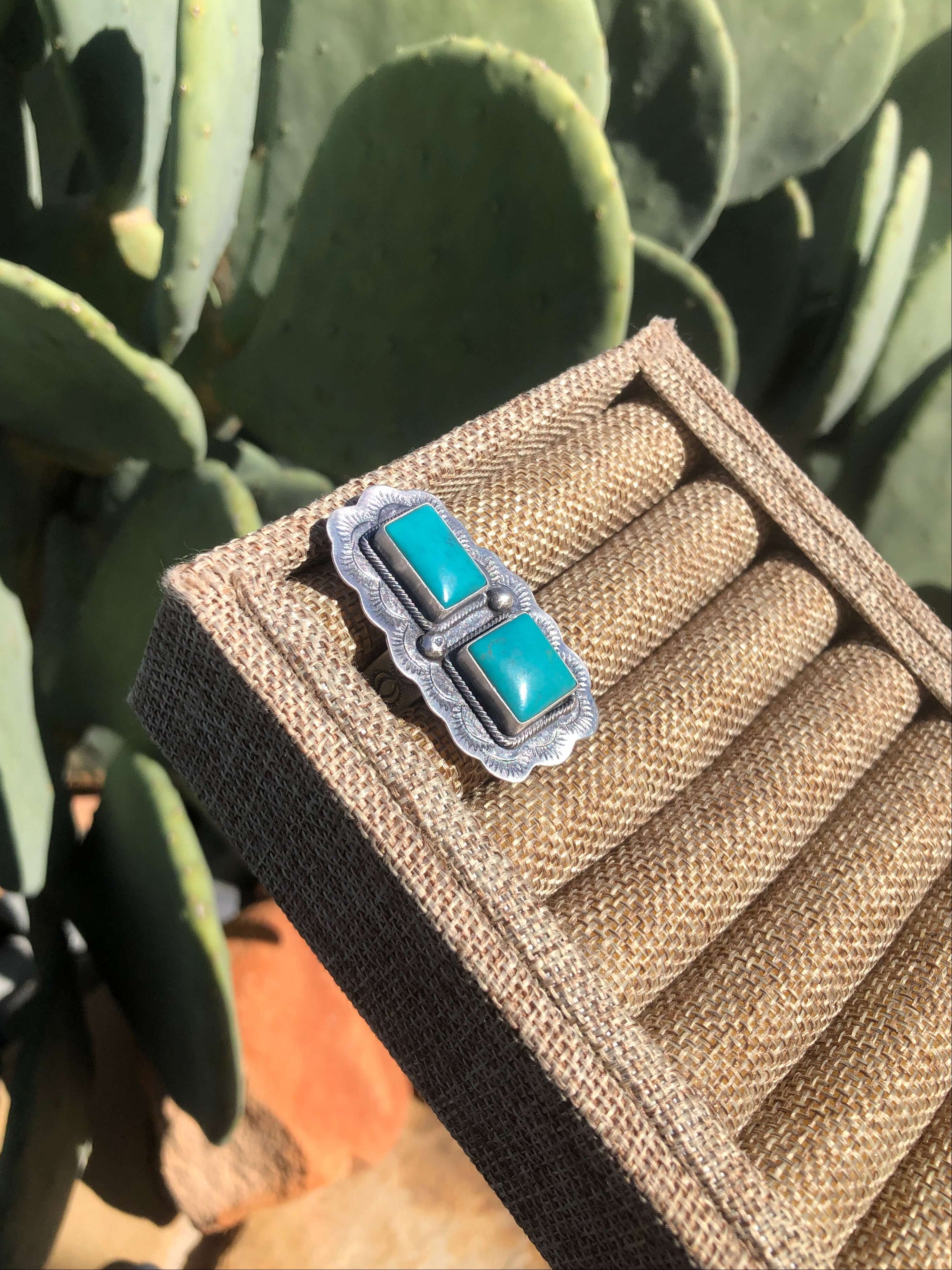 The Lexington Ring 2, Adjustable-Rings-Calli Co., Turquoise and Silver Jewelry, Native American Handmade, Zuni Tribe, Navajo Tribe, Brock Texas