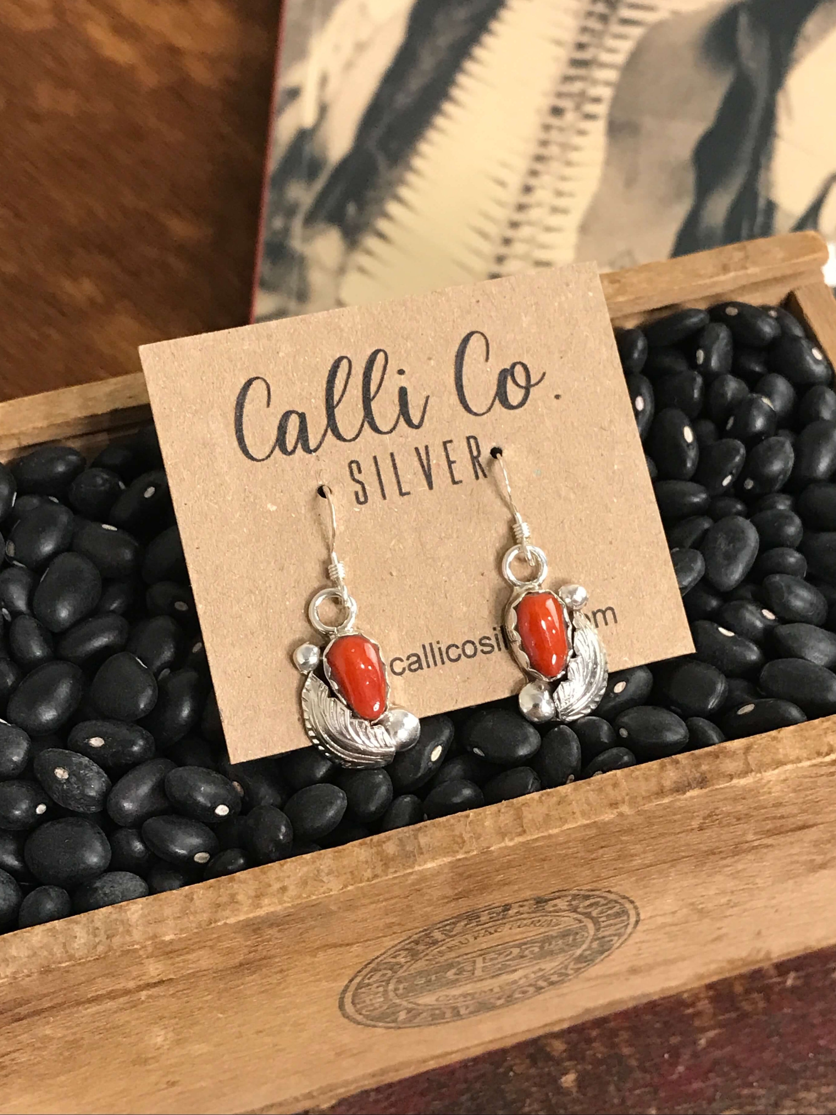 The Shikoba Earrings-Earrings-Calli Co., Turquoise and Silver Jewelry, Native American Handmade, Zuni Tribe, Navajo Tribe, Brock Texas