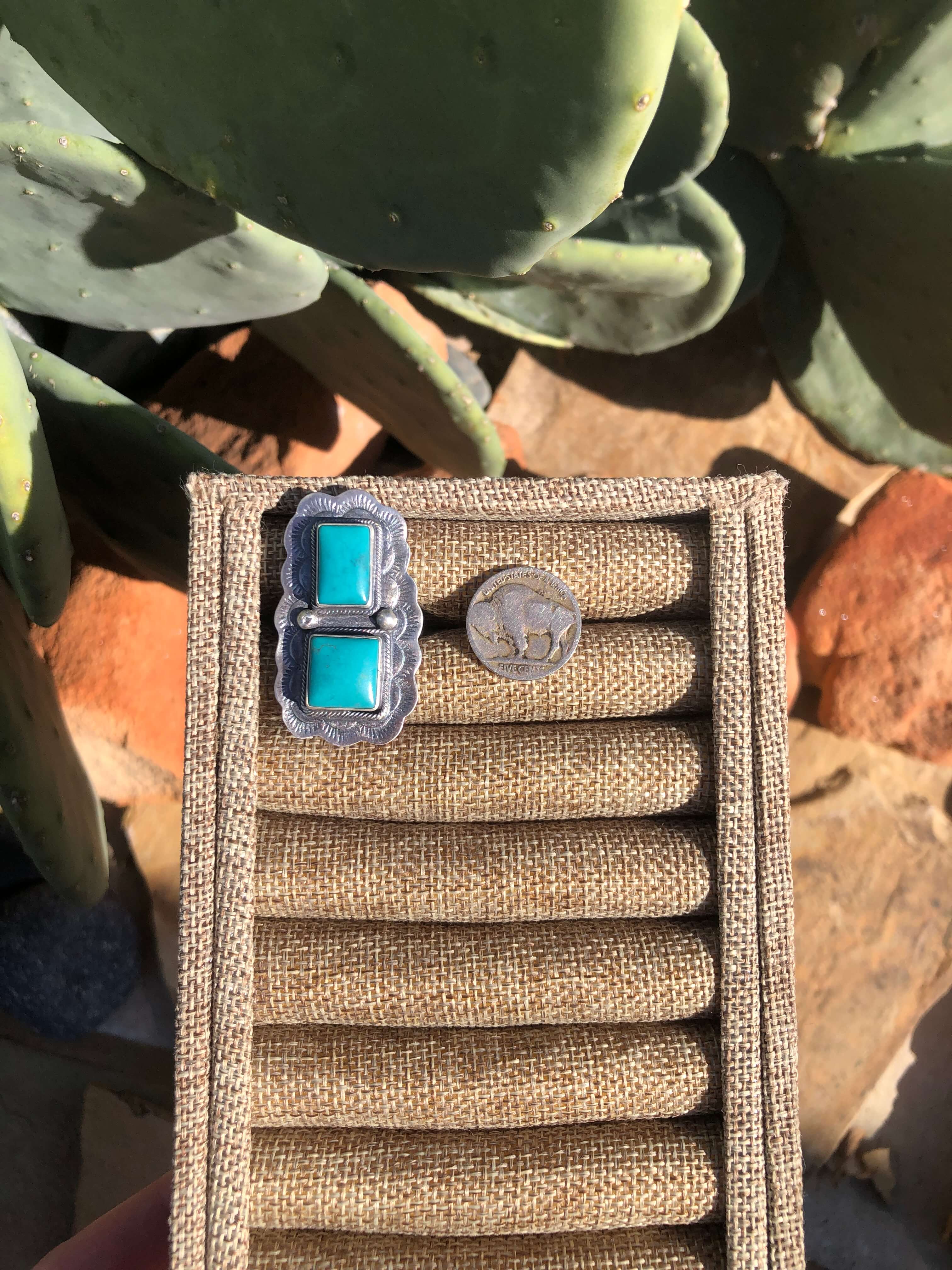 The Lexington Ring 2, Adjustable-Rings-Calli Co., Turquoise and Silver Jewelry, Native American Handmade, Zuni Tribe, Navajo Tribe, Brock Texas