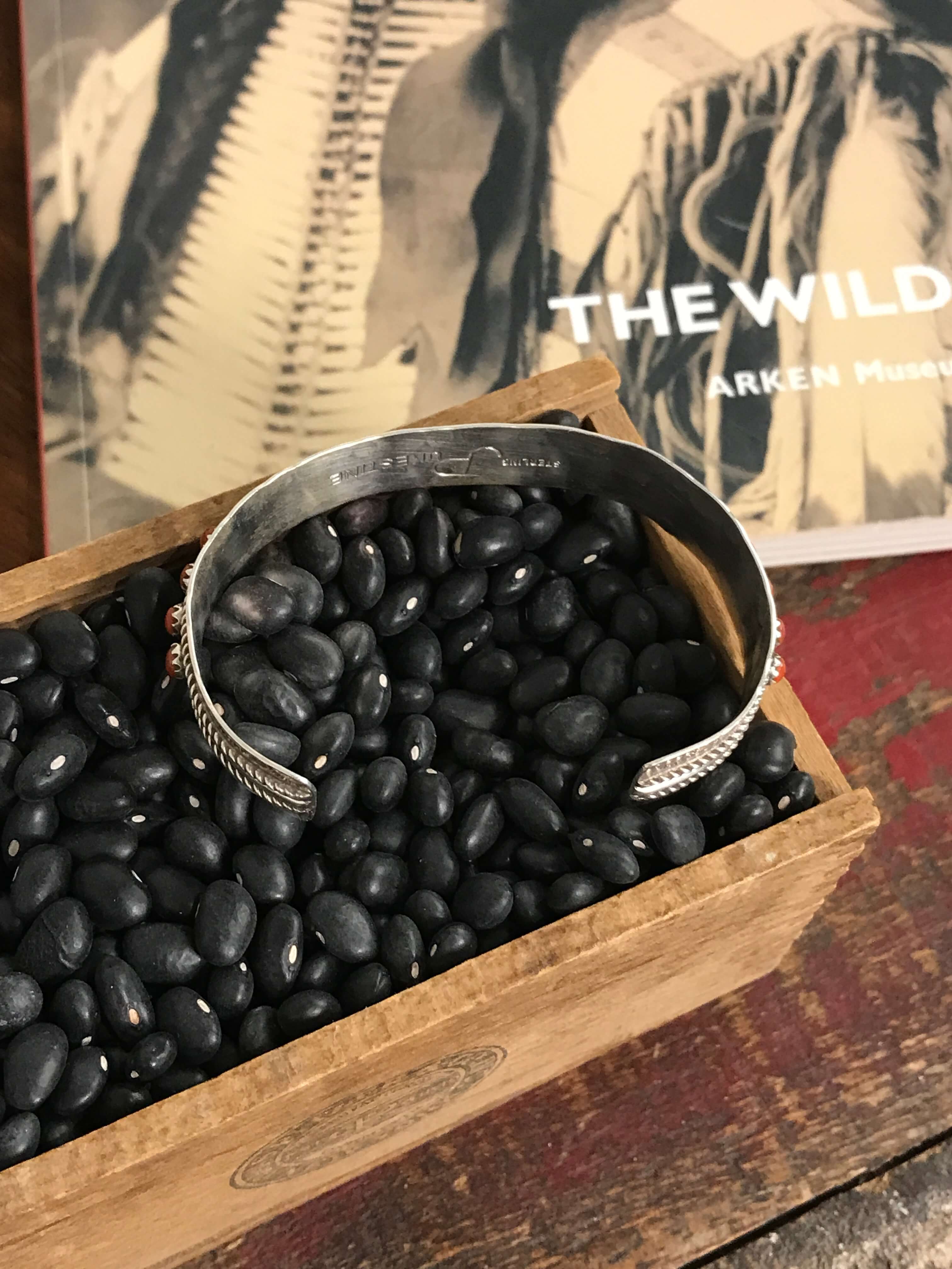 The Roscoe Coral Cuff-Bracelets & Cuffs-Calli Co., Turquoise and Silver Jewelry, Native American Handmade, Zuni Tribe, Navajo Tribe, Brock Texas