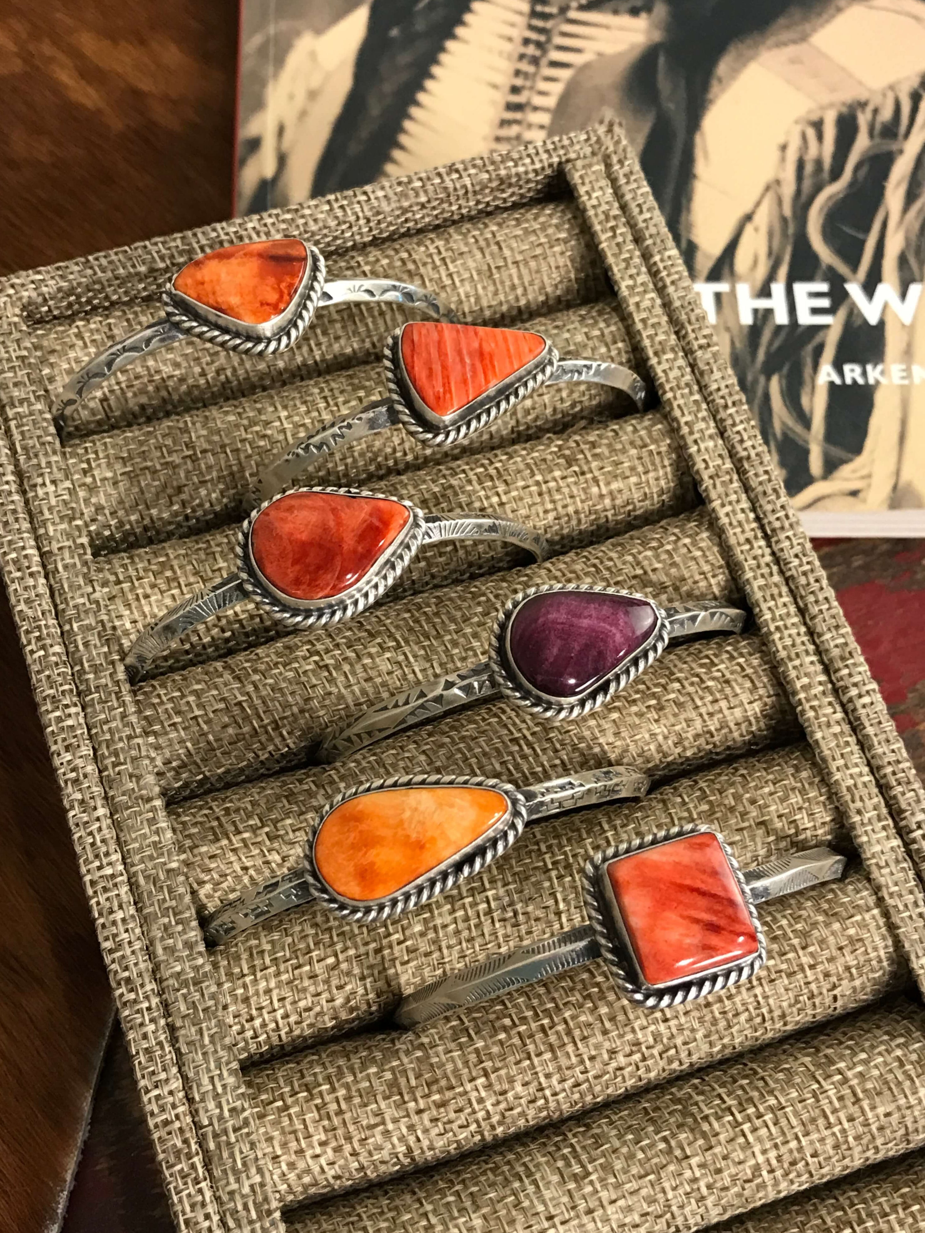 The Daytona Spiny Cuffs-Bracelets & Cuffs-Calli Co., Turquoise and Silver Jewelry, Native American Handmade, Zuni Tribe, Navajo Tribe, Brock Texas