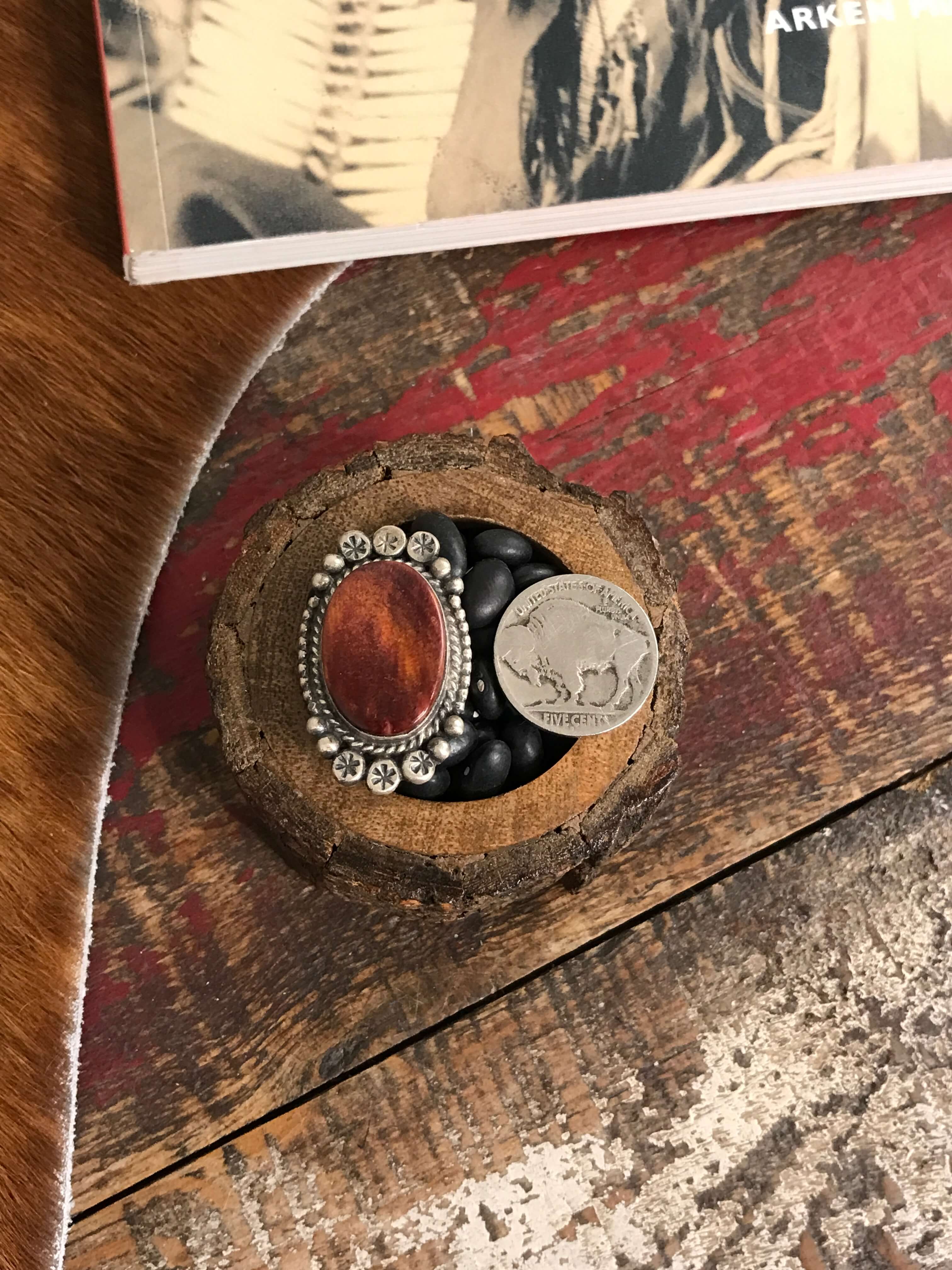 The Bellagio Ring, Sz 8-Rings-Calli Co., Turquoise and Silver Jewelry, Native American Handmade, Zuni Tribe, Navajo Tribe, Brock Texas