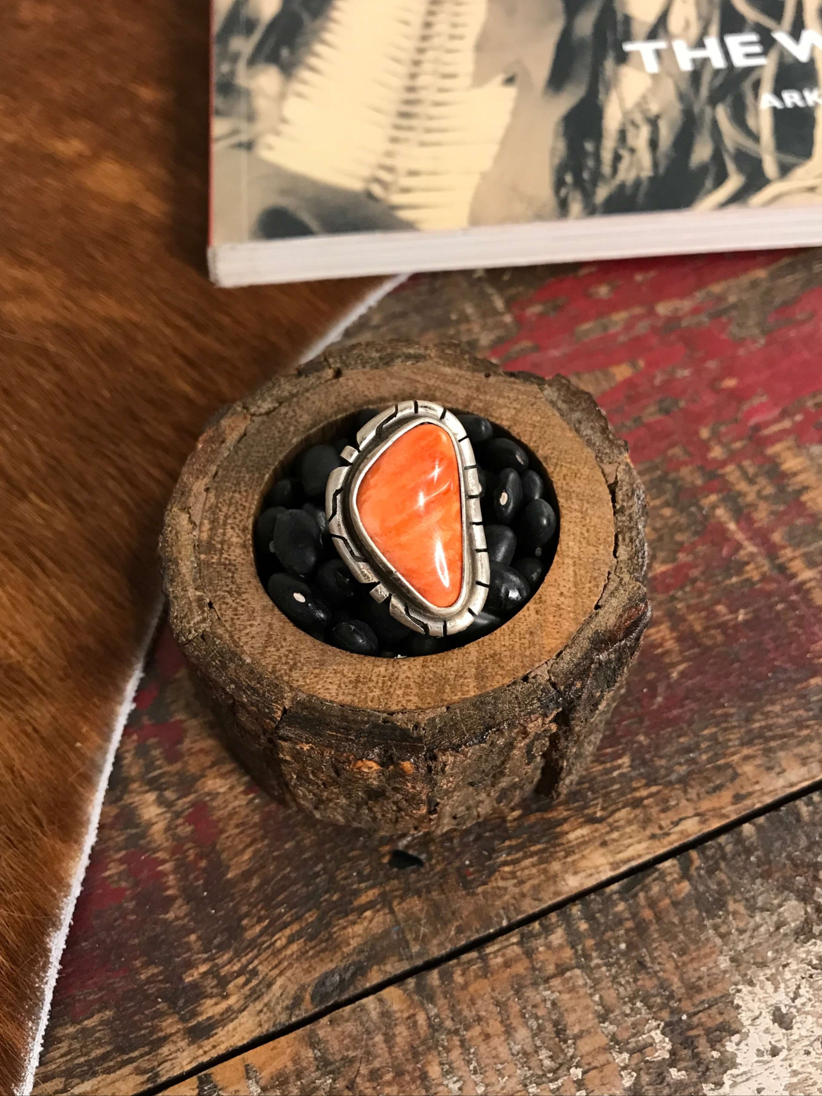 The Cassia Ring, Sz 5-Rings-Calli Co., Turquoise and Silver Jewelry, Native American Handmade, Zuni Tribe, Navajo Tribe, Brock Texas