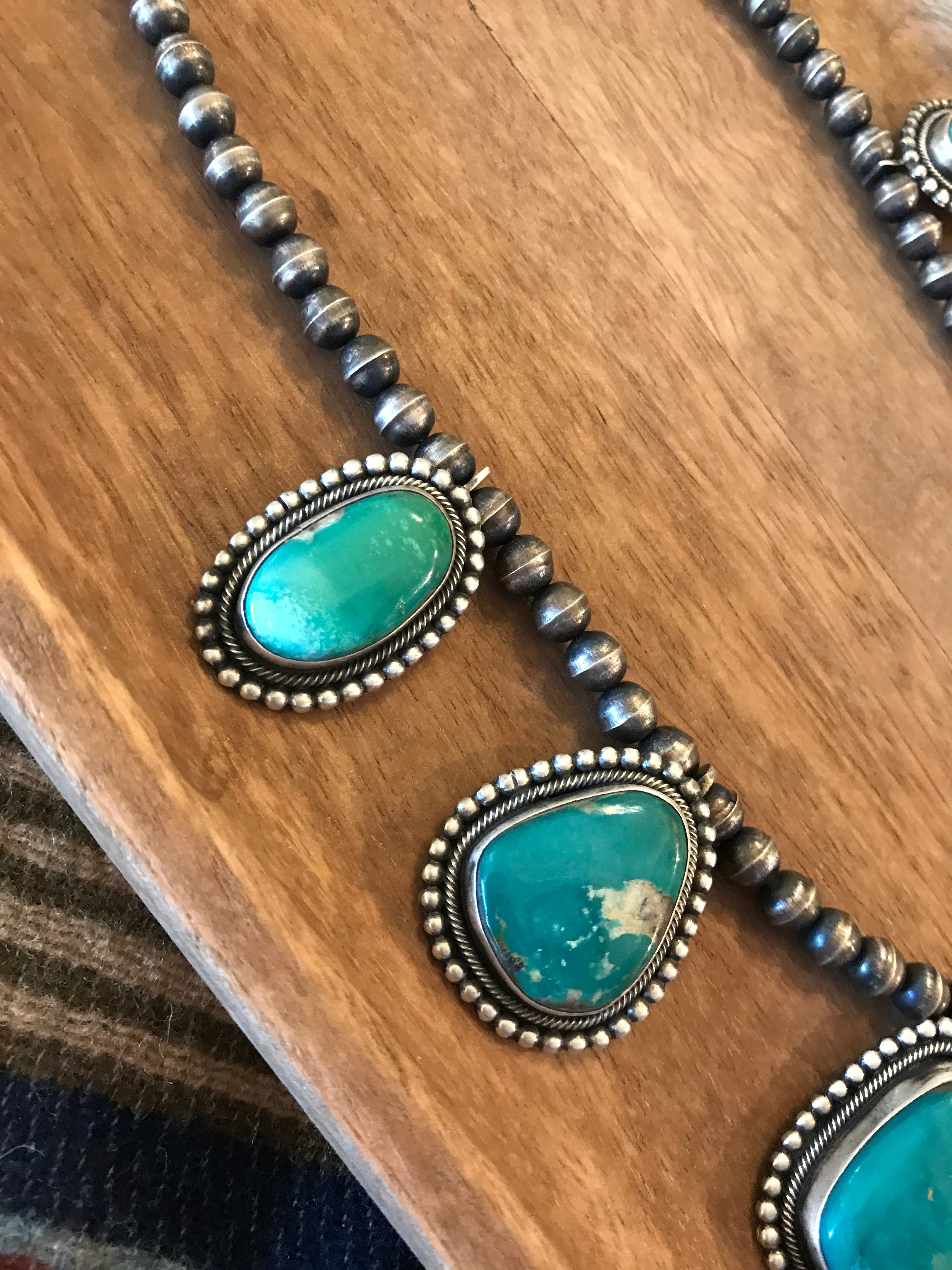 The Portola Turquoise Statement Necklace-Necklaces-Calli Co., Turquoise and Silver Jewelry, Native American Handmade, Zuni Tribe, Navajo Tribe, Brock Texas