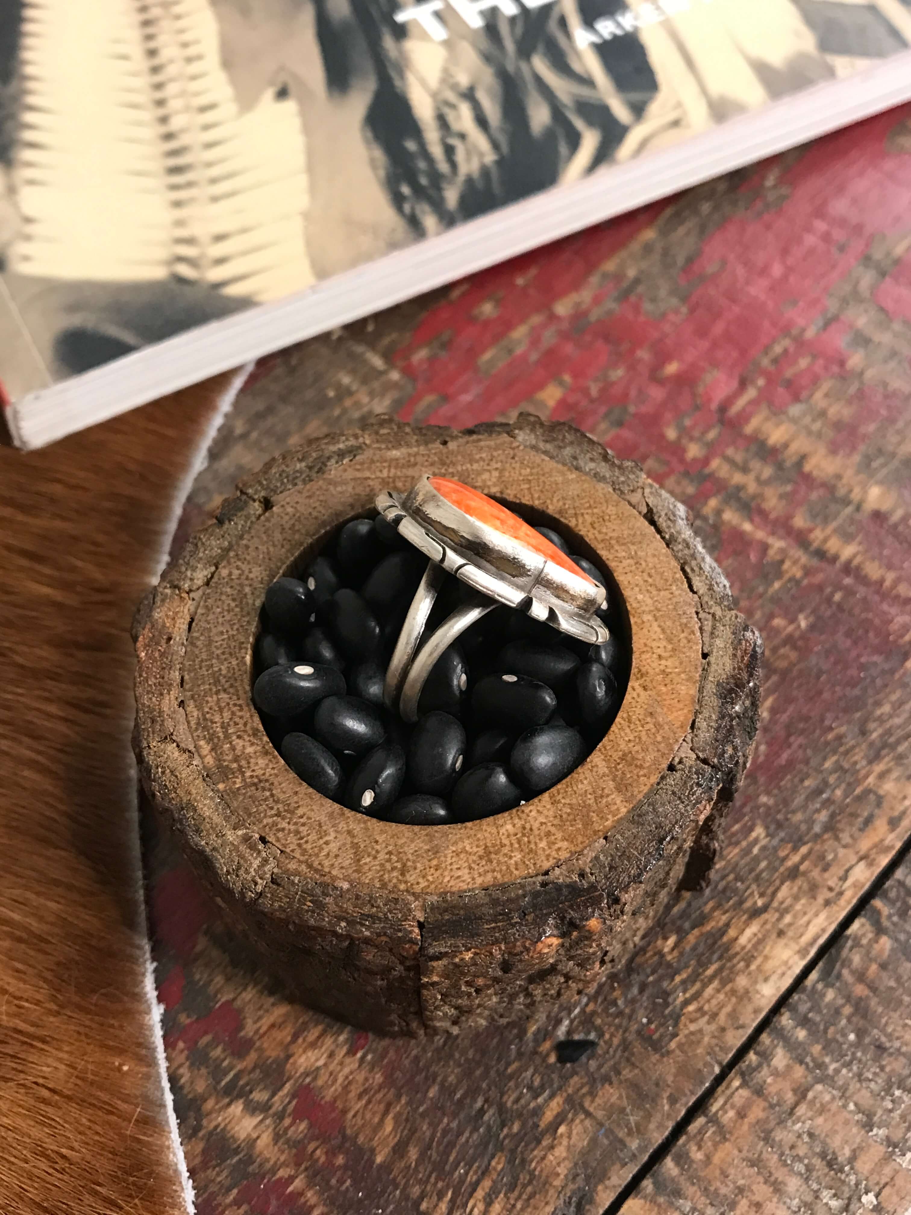 The Cassia Ring, Sz 5-Rings-Calli Co., Turquoise and Silver Jewelry, Native American Handmade, Zuni Tribe, Navajo Tribe, Brock Texas