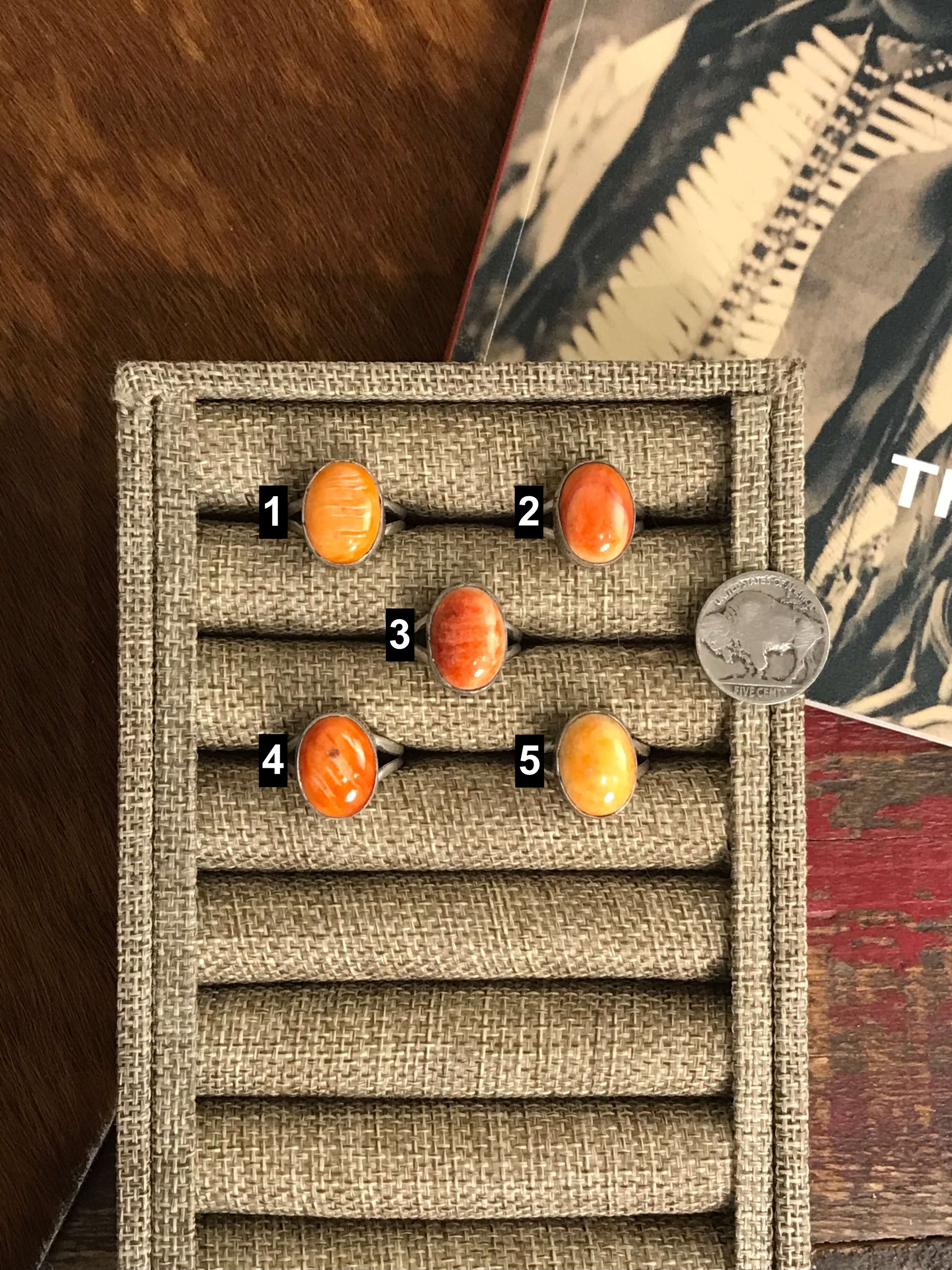 The Faye Rings, Sz 7.5-Rings-Calli Co., Turquoise and Silver Jewelry, Native American Handmade, Zuni Tribe, Navajo Tribe, Brock Texas