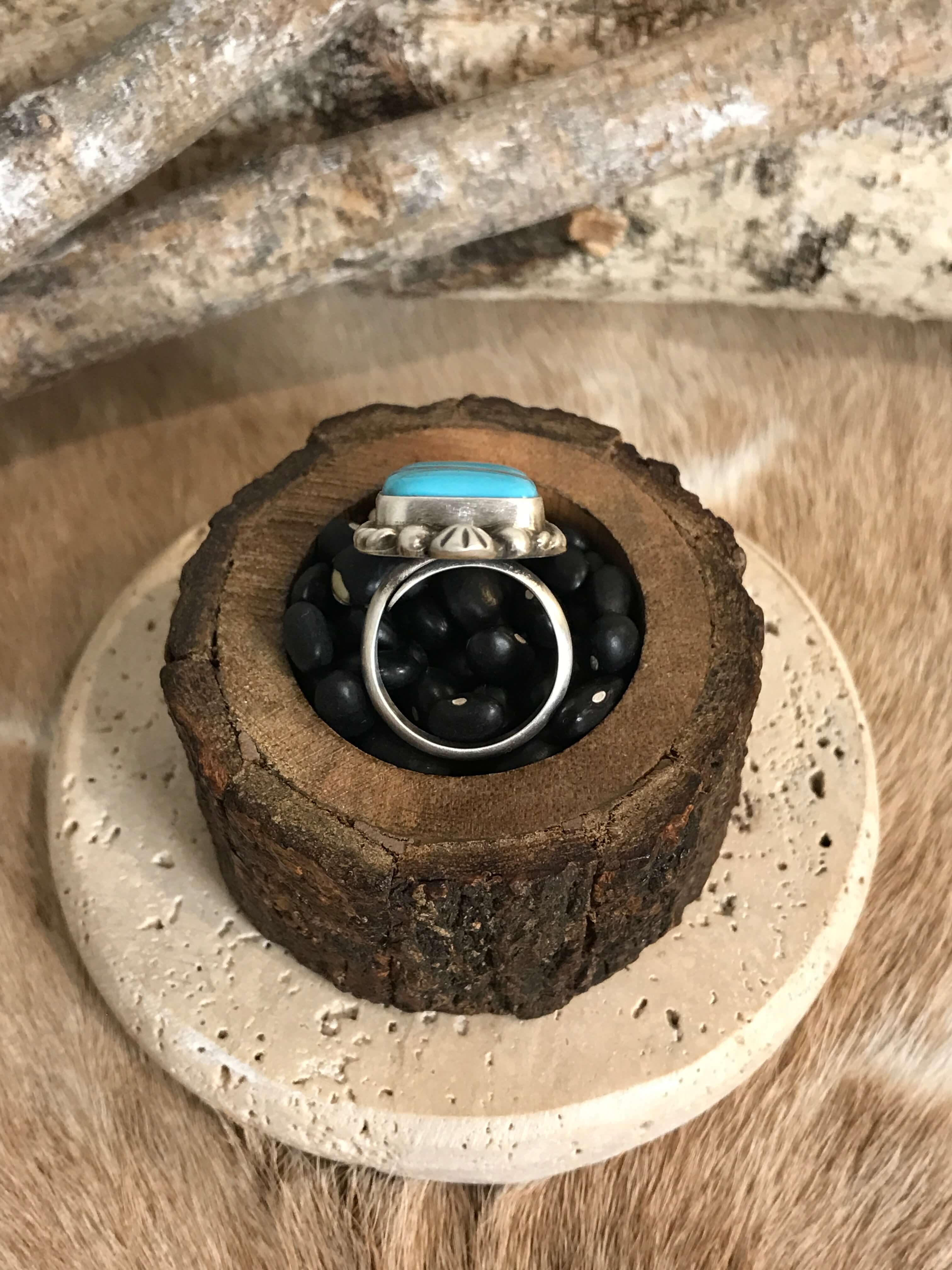 The Casa Loma Adjustable Ring, 1-Rings-Calli Co., Turquoise and Silver Jewelry, Native American Handmade, Zuni Tribe, Navajo Tribe, Brock Texas