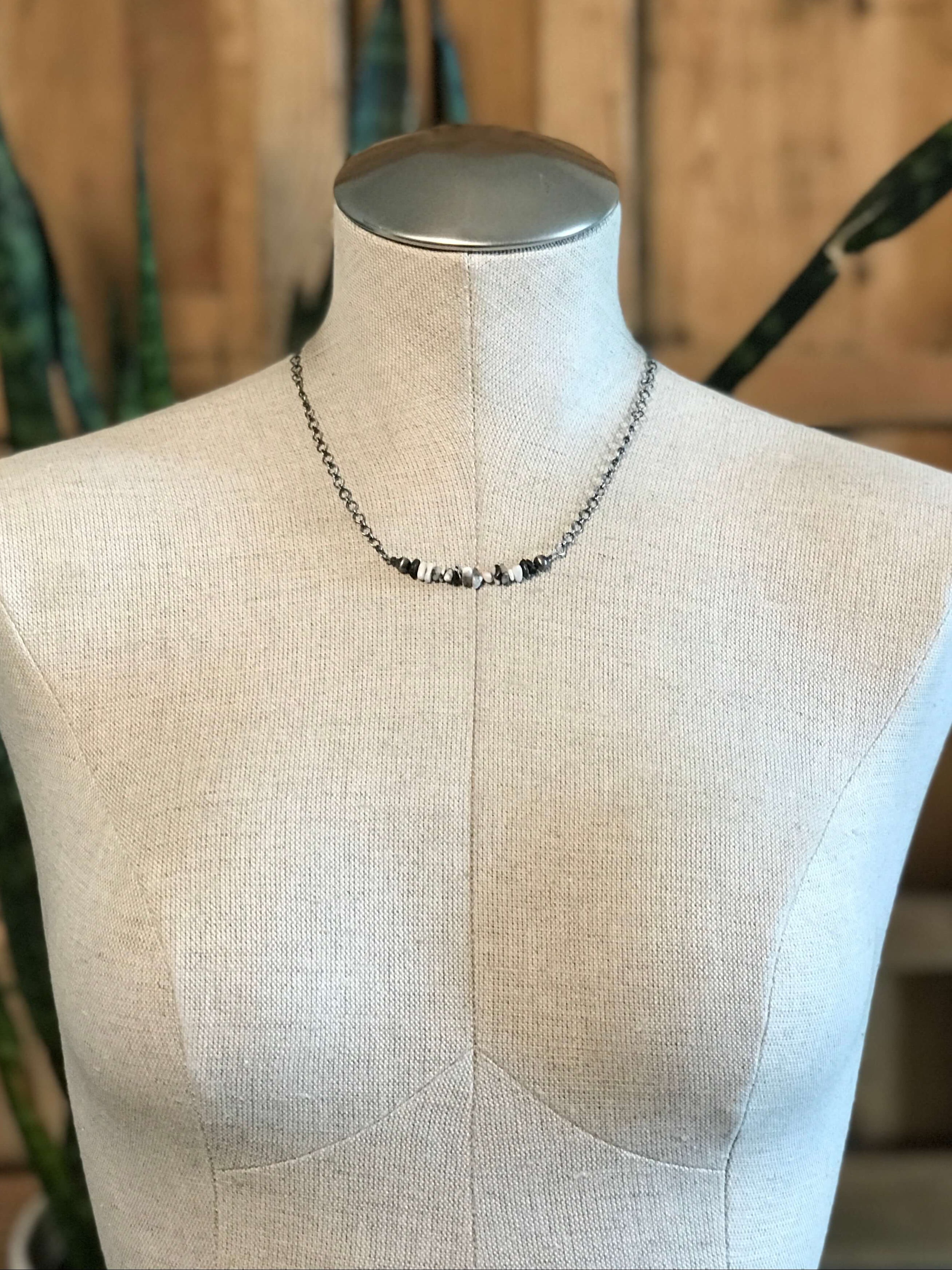 The Conroe Necklaces in White Buffalo-Necklaces-Calli Co., Turquoise and Silver Jewelry, Native American Handmade, Zuni Tribe, Navajo Tribe, Brock Texas